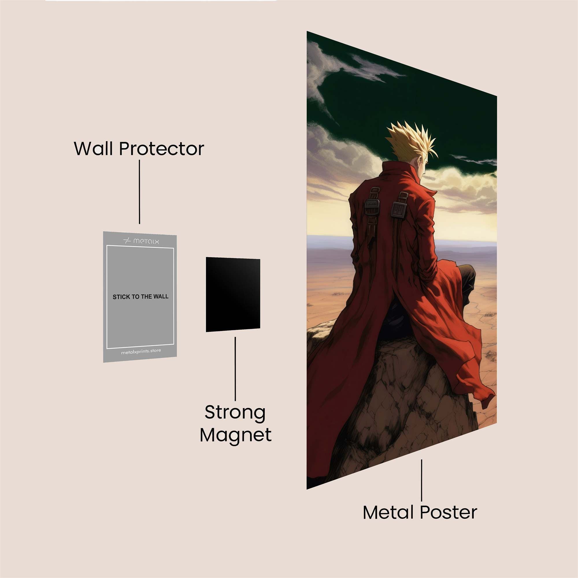 Vash Reflective Safe Wall Magnetic / M