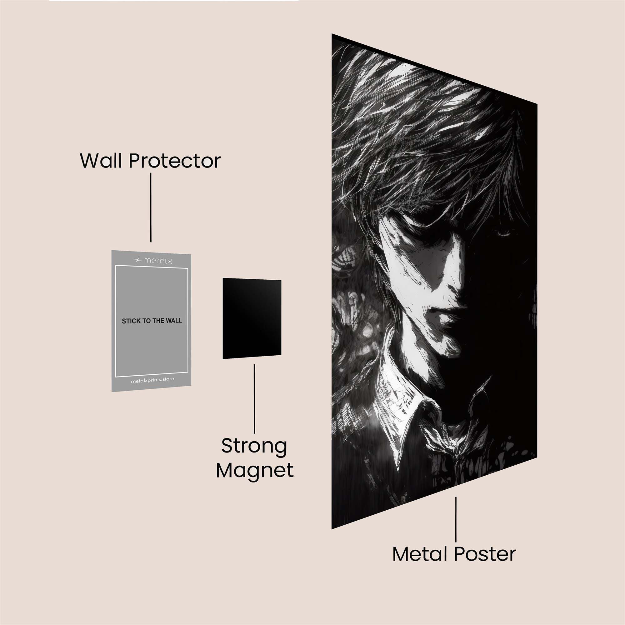 Shadowed Despair Safe Wall Magnetic / M
