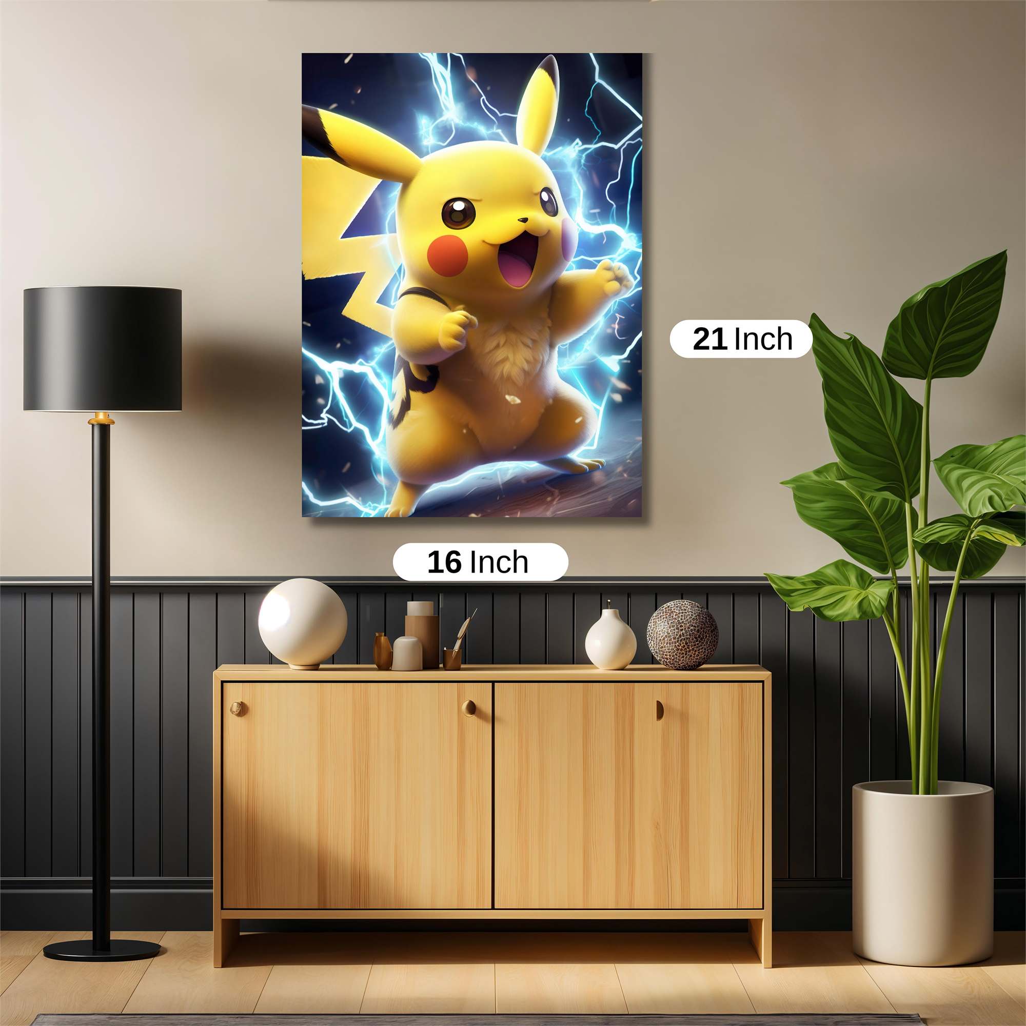 Pikachu Dynamic Safe Wall Magnetic / M