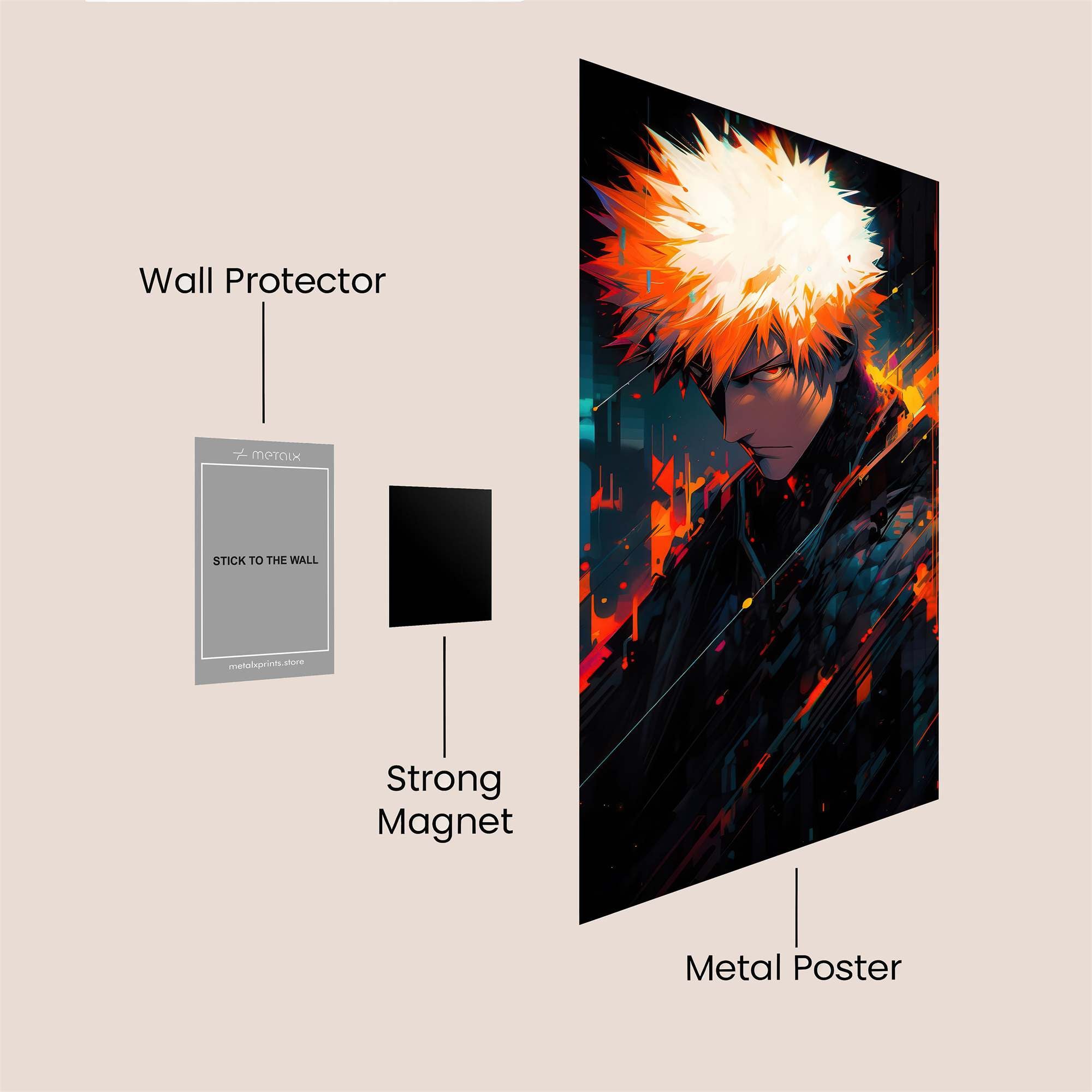 Bakugo Fierce Safe Wall Magnetic / M