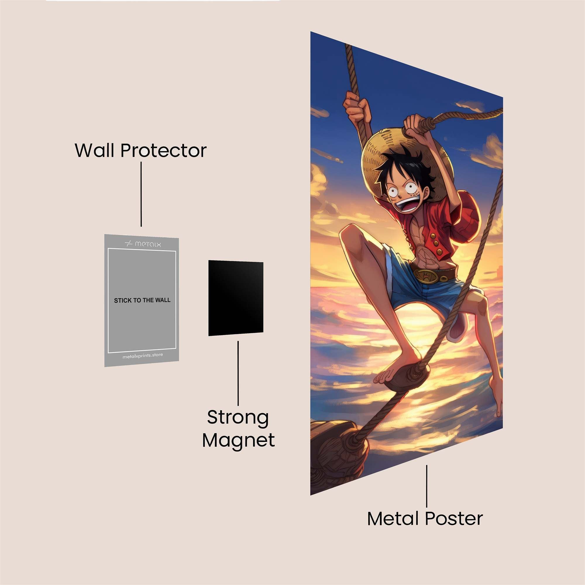 Luffy Adventurous Safe Wall Magnetic / M
