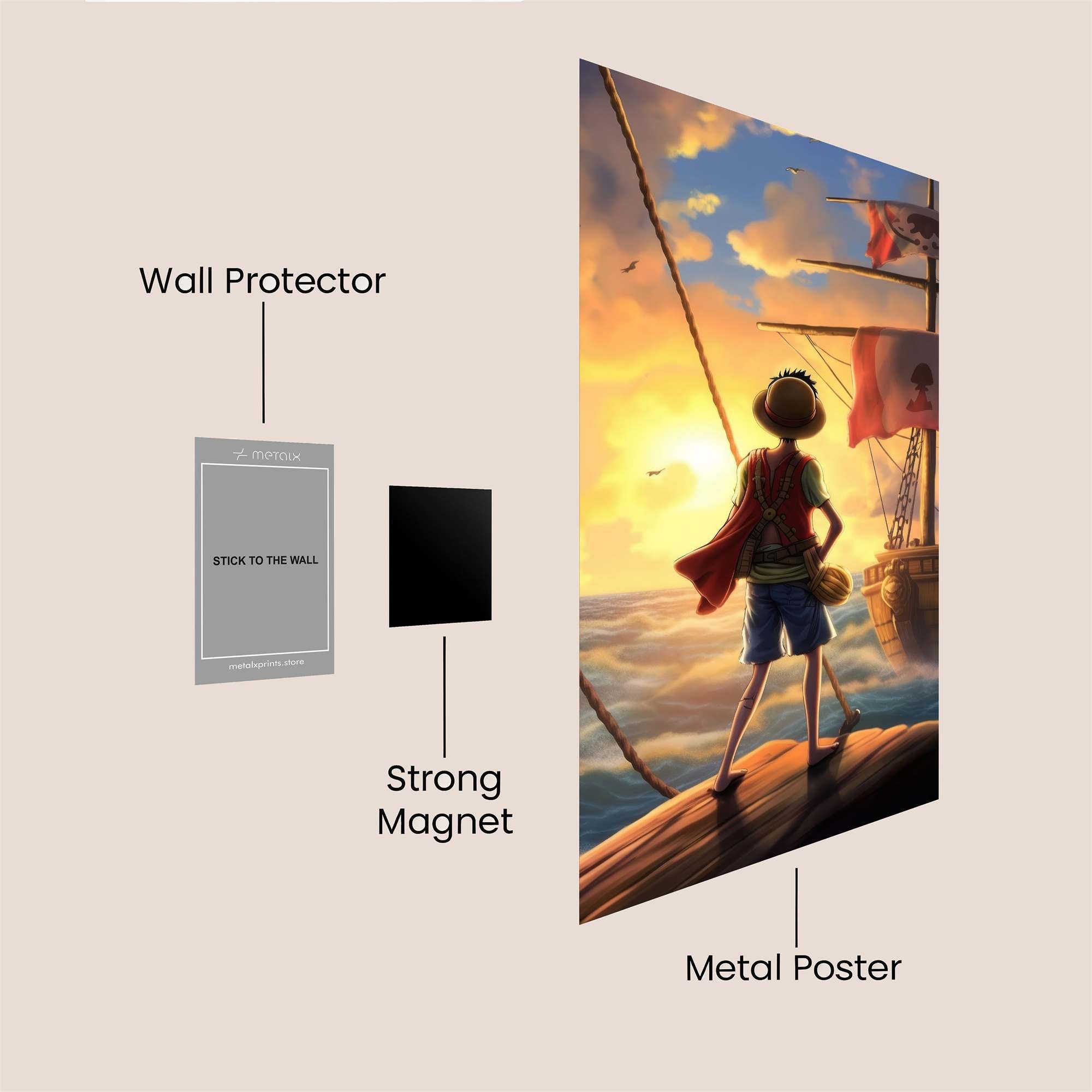 Luffy Adventurous Safe Wall Magnetic / M