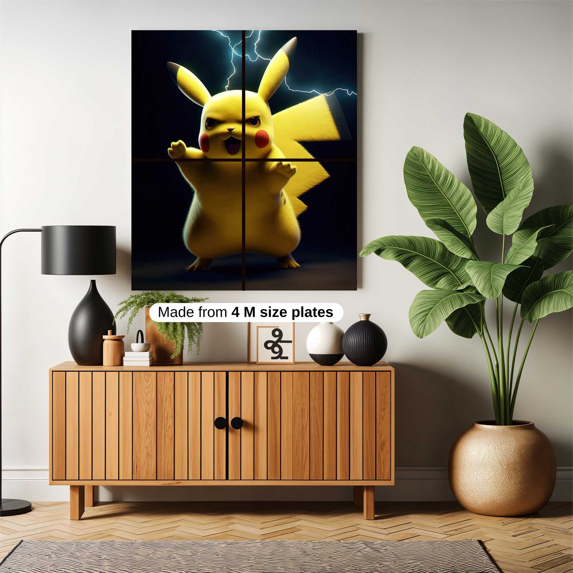 Pikachu Thunderous Safe Wall Magnetic / M