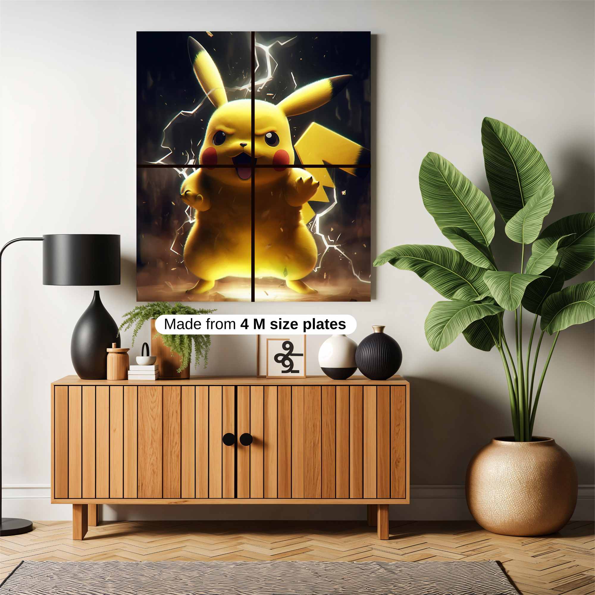 Pikachu Thunderous Safe Wall Magnetic / M