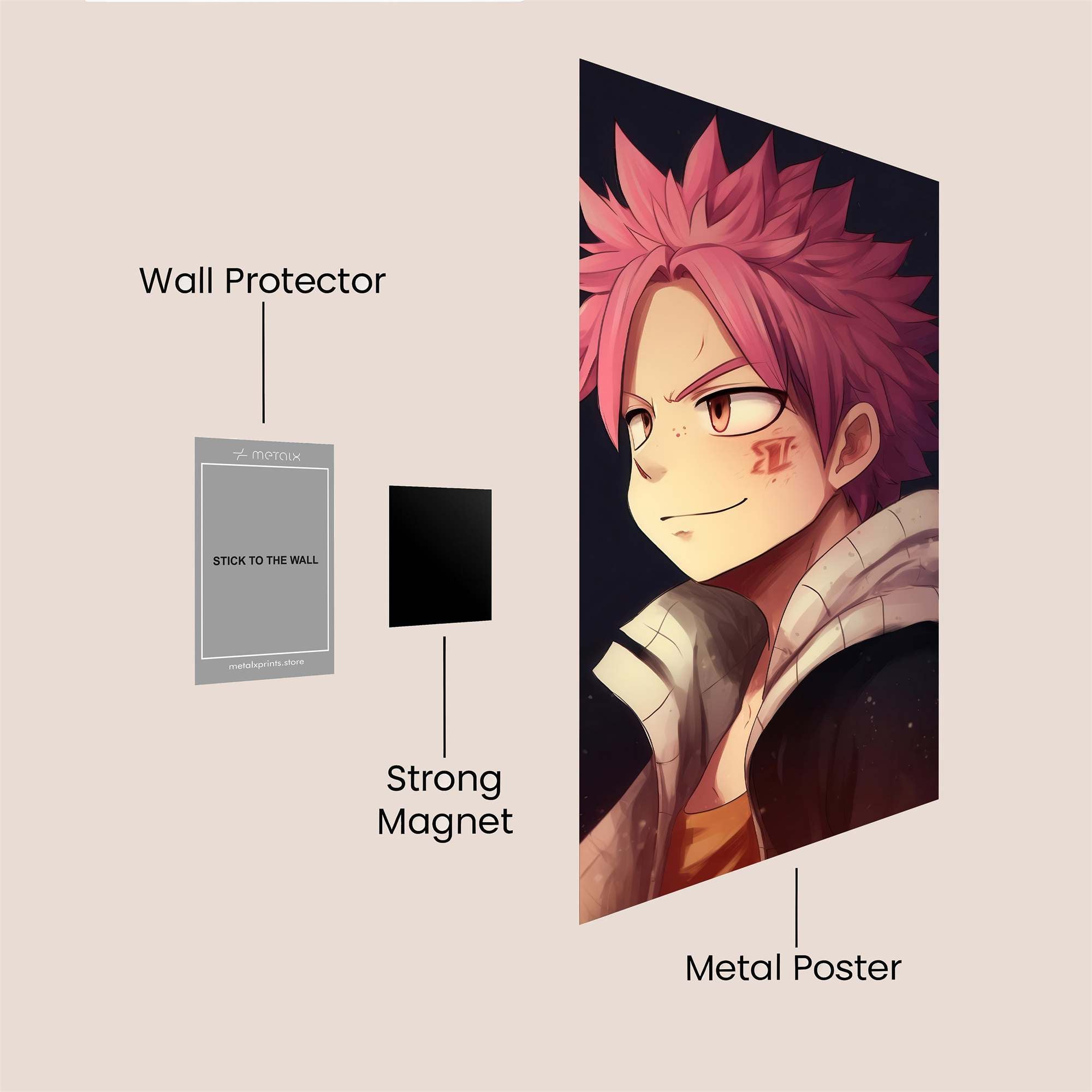 Natsu Fierce Safe Wall Magnetic / M