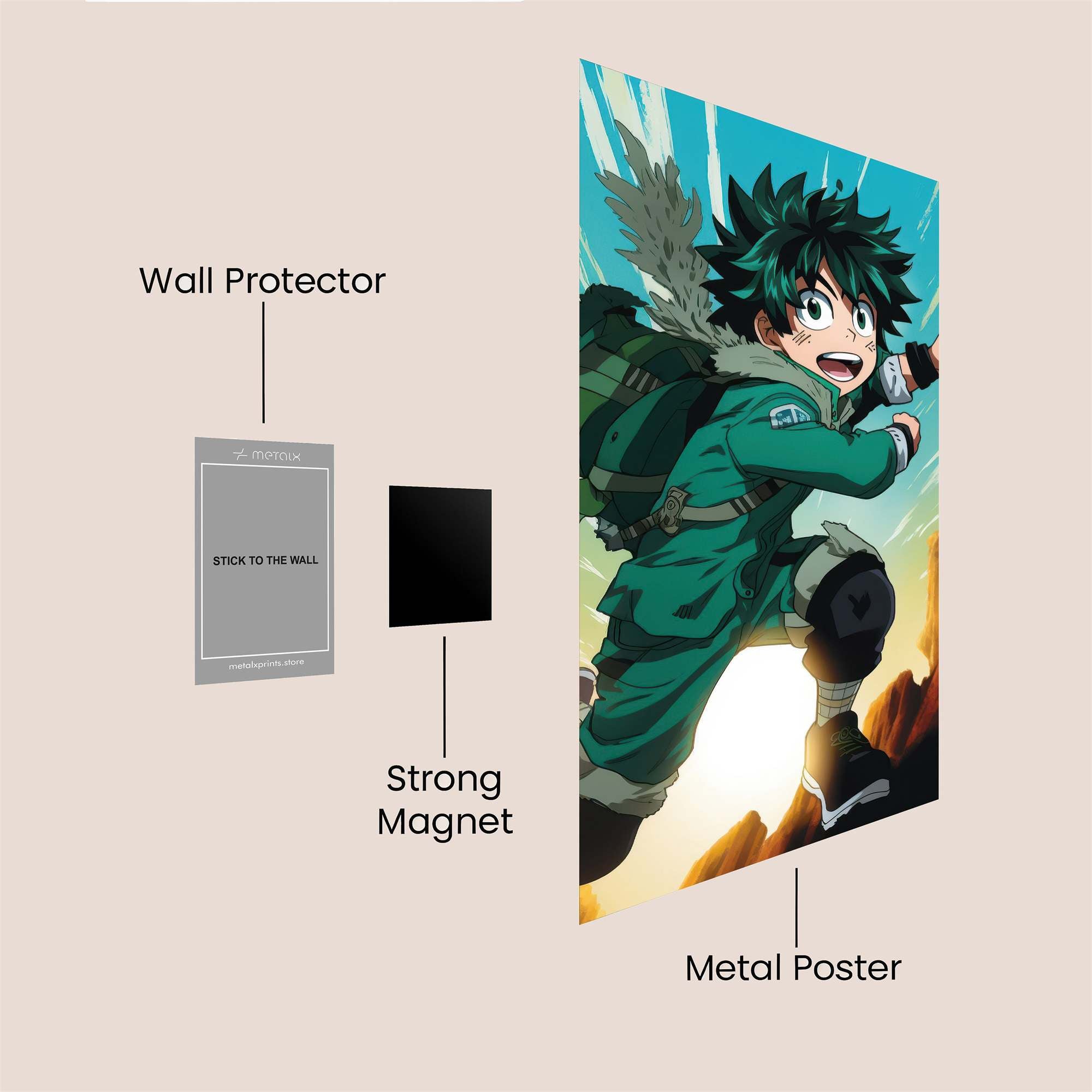 Deku Dashing Safe Wall Magnetic / M