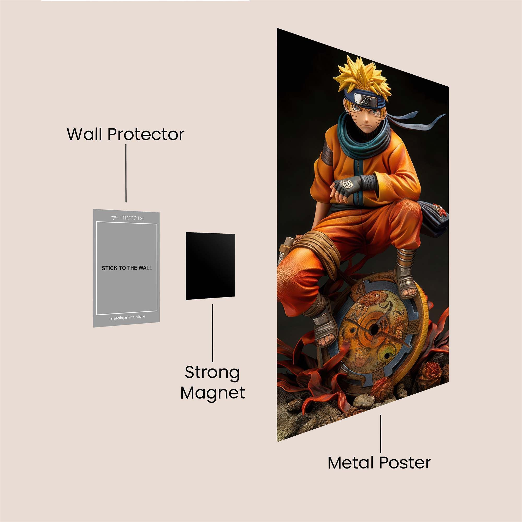 Naruto Fiery Safe Wall Magnetic / M