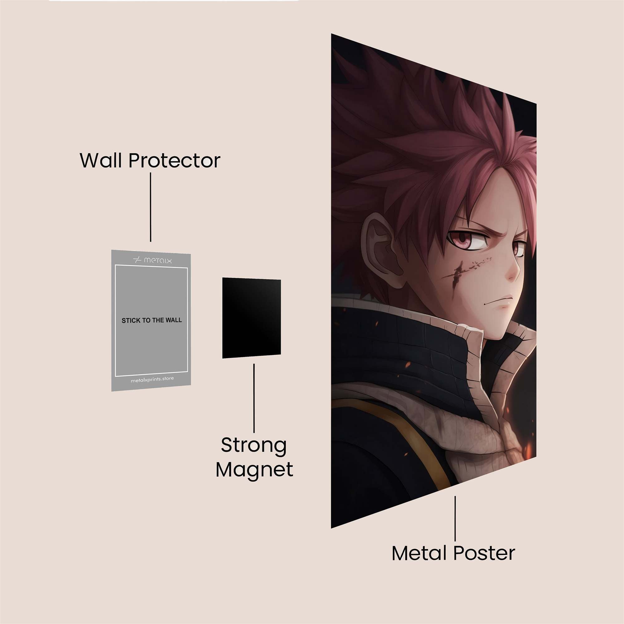 Natsu Defiant Safe Wall Magnetic / M