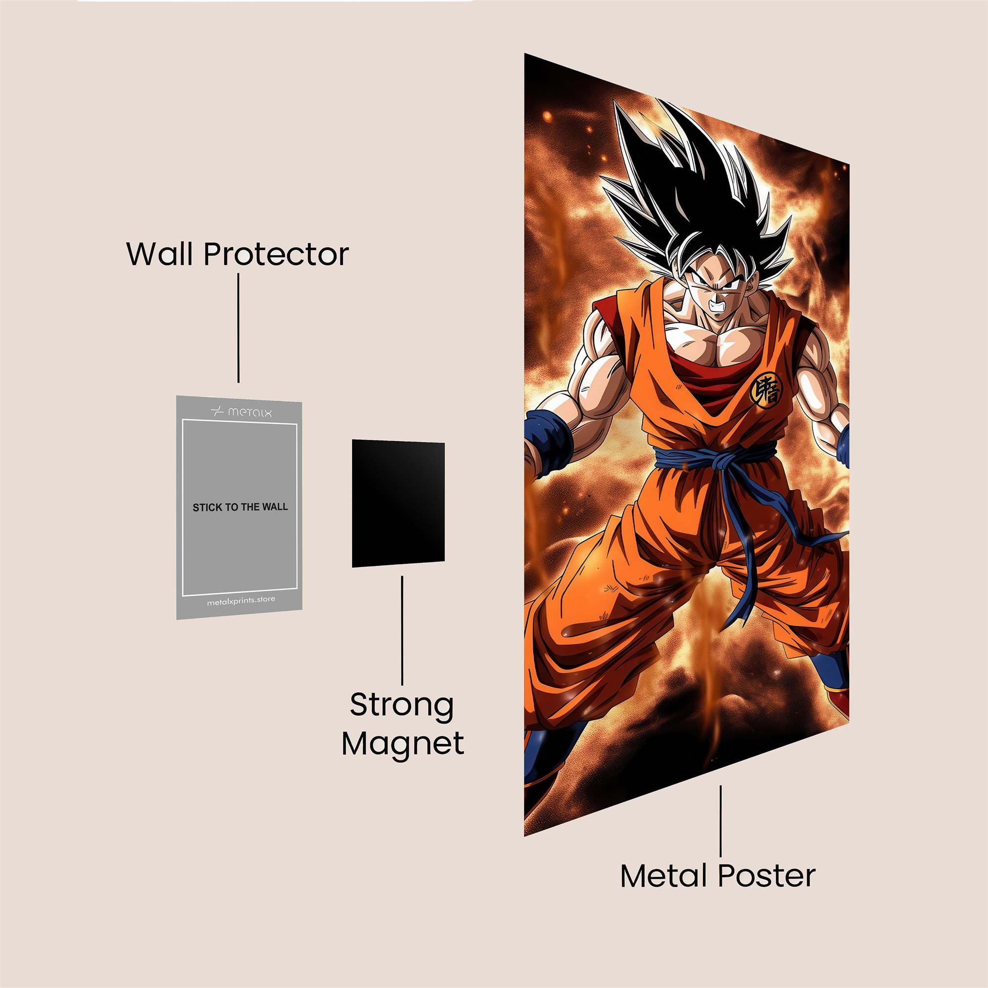 Goku Fierce Safe Wall Magnetic / M