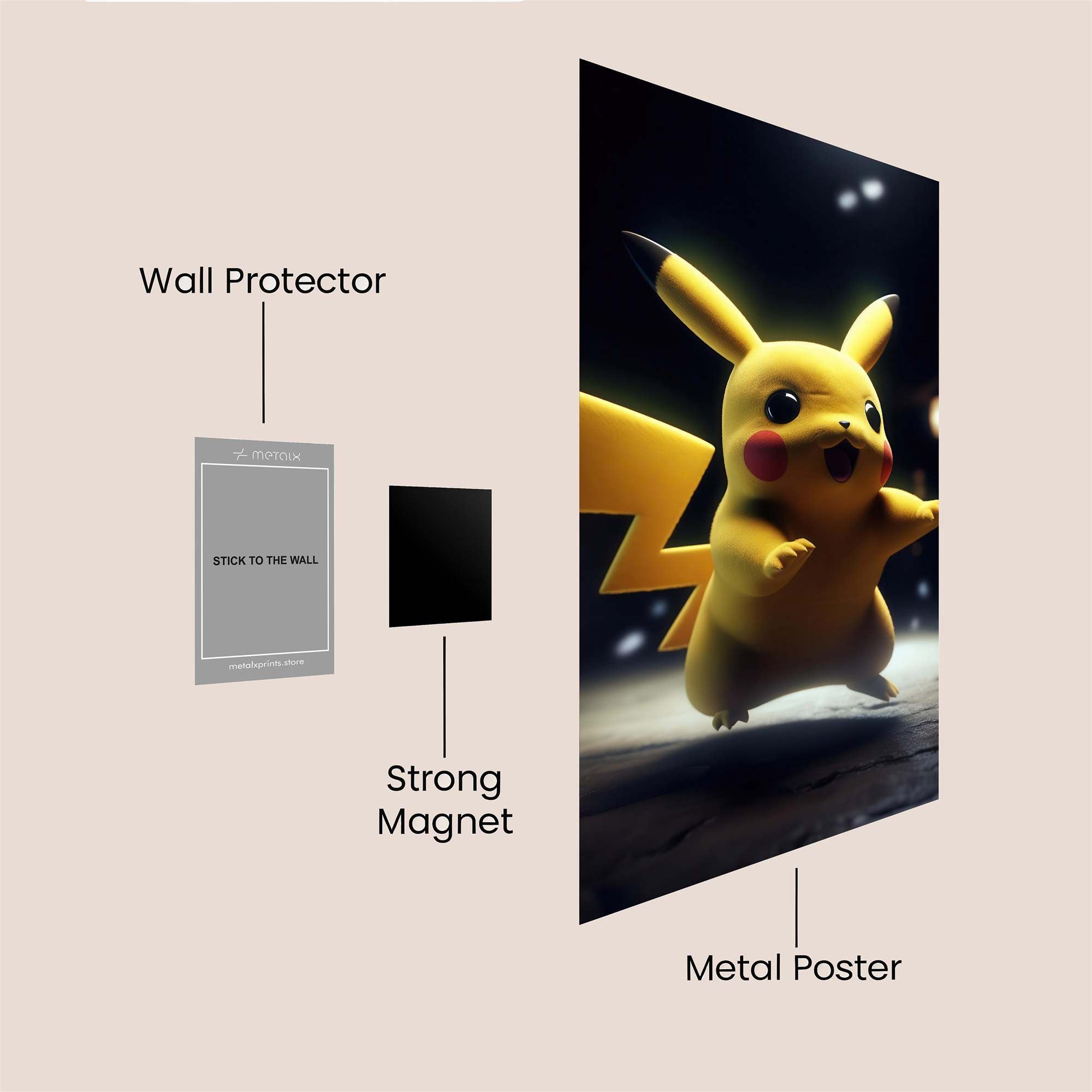 Pikachu Radiant Safe Wall Magnetic / M