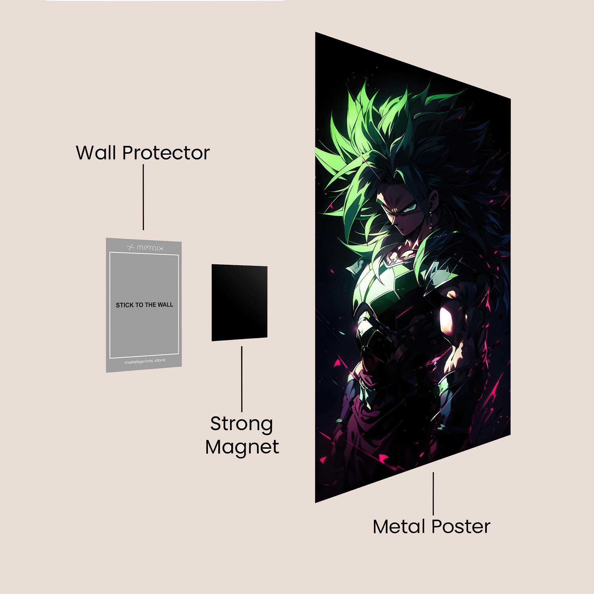 Broly Brooding Safe Wall Magnetic / M