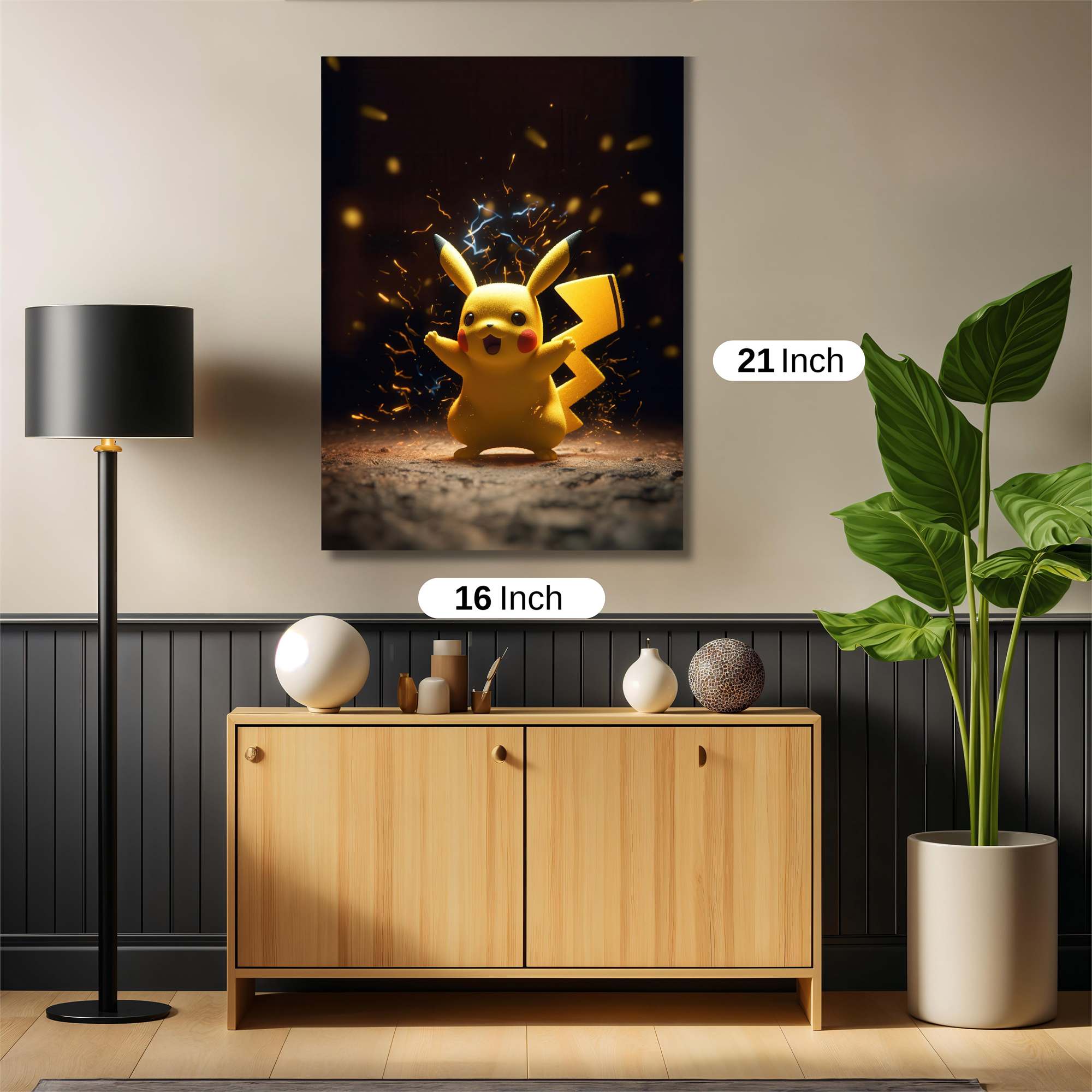 Pikachu Dynamic Safe Wall Magnetic / M