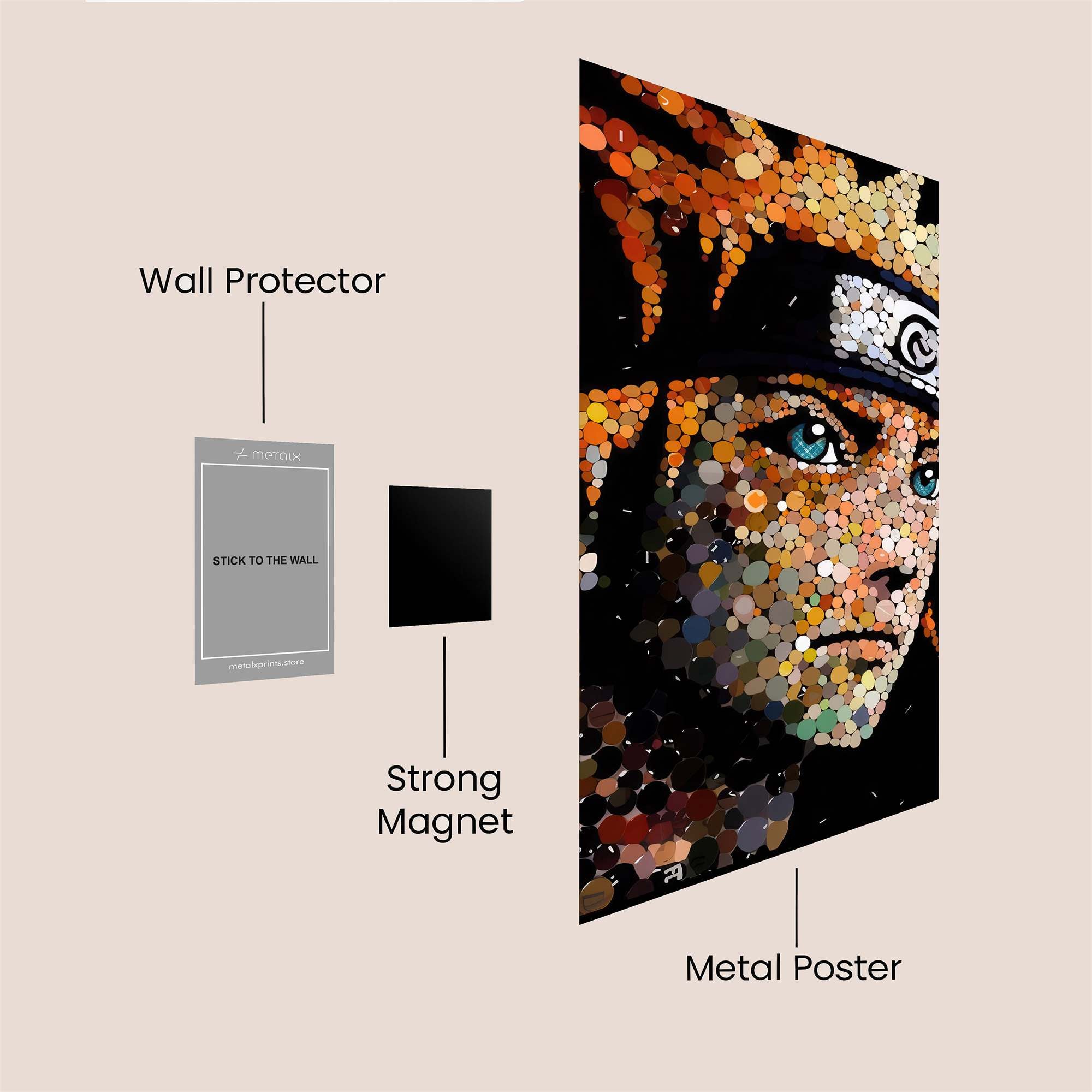 Naruto Vibrant Safe Wall Magnetic / M