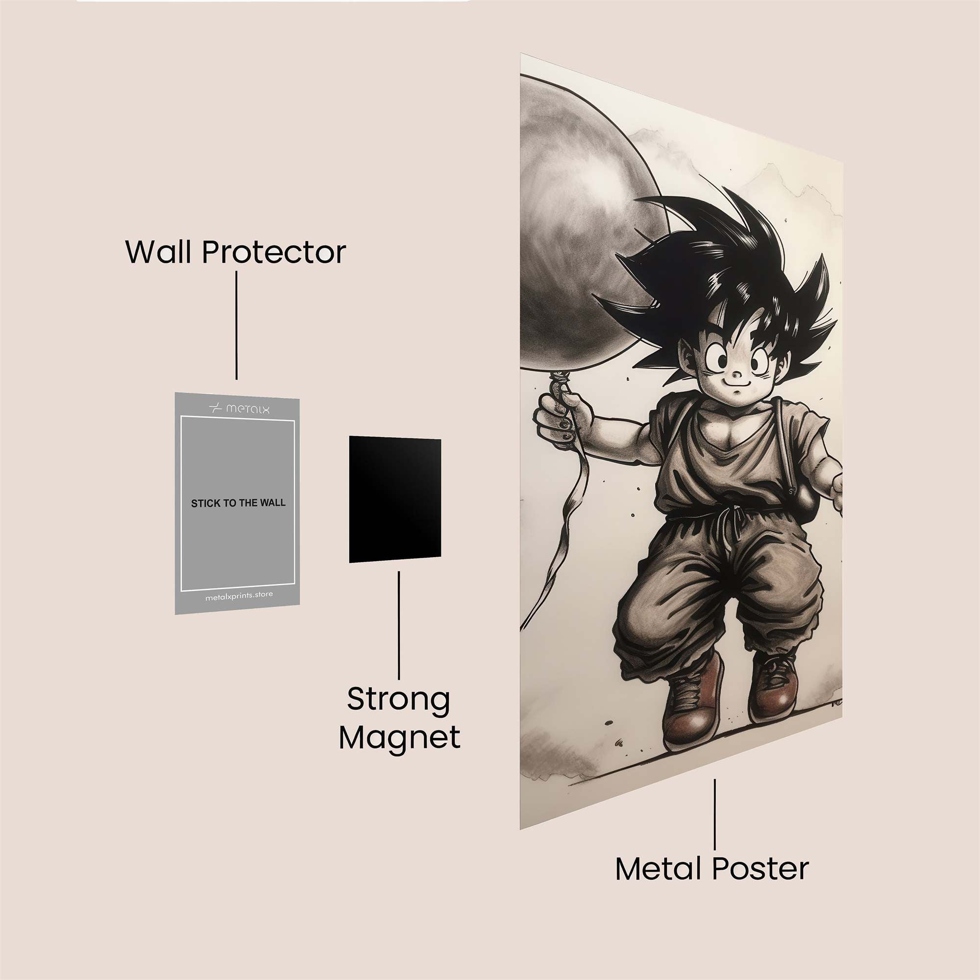 Goku Whimsical Safe Wall Magnetic / M