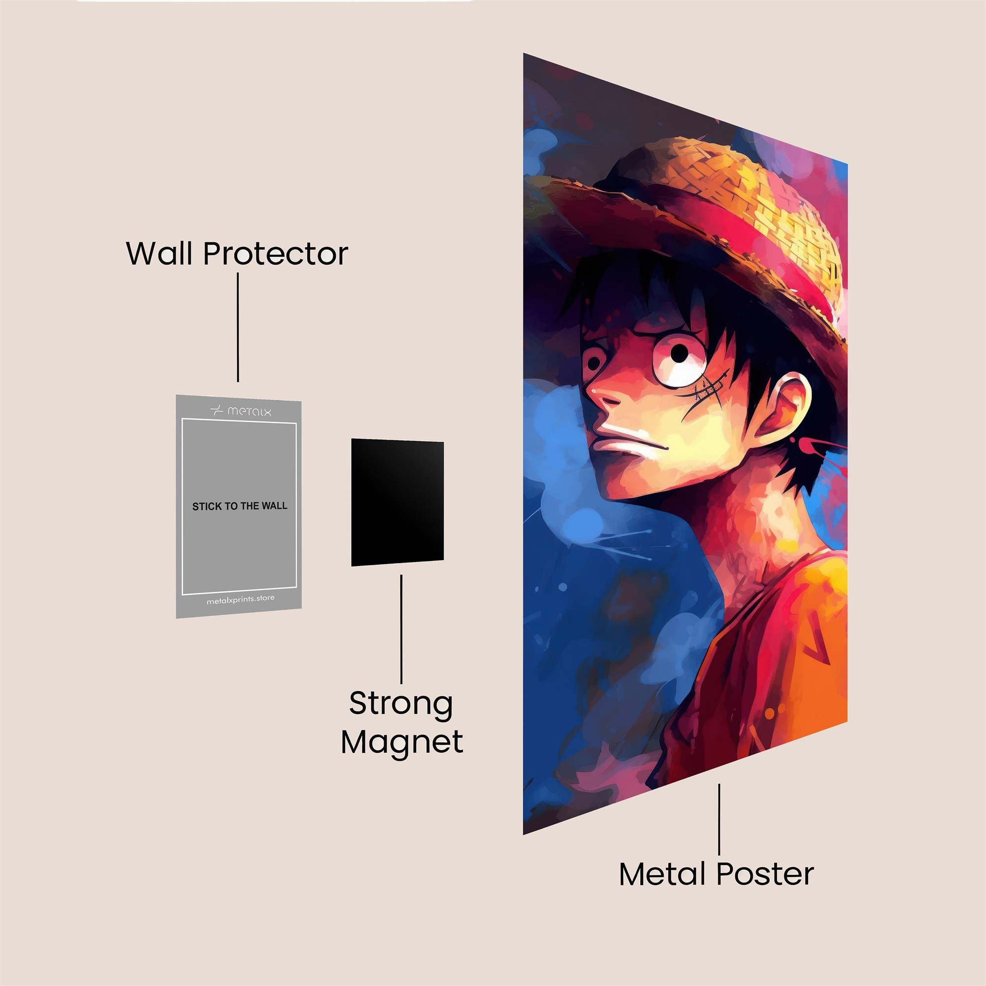 Luffy Vibrant Safe Wall Magnetic / M