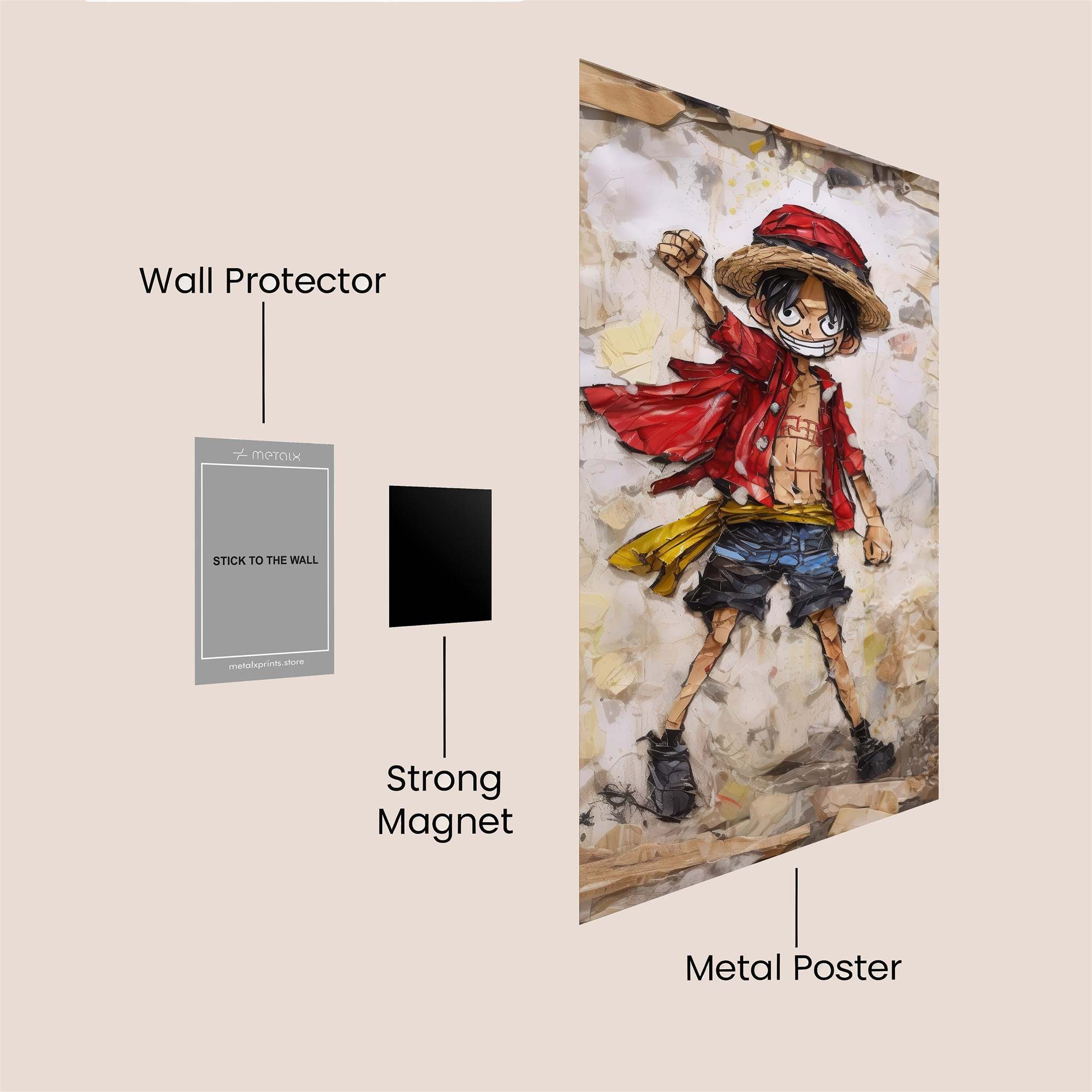 Luffy Exuberant Safe Wall Magnetic / M