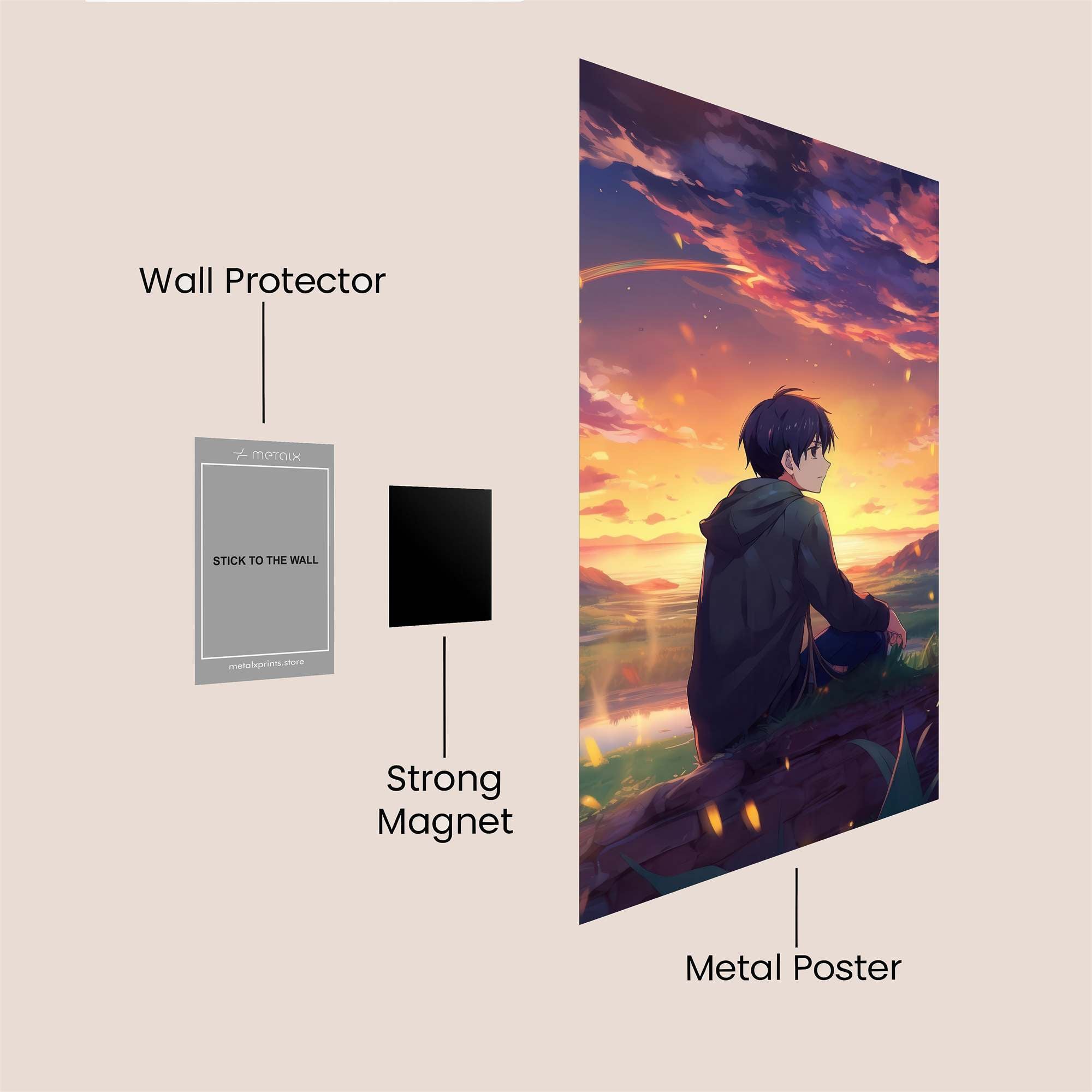 Sunset Serenity Safe Wall Magnetic / M