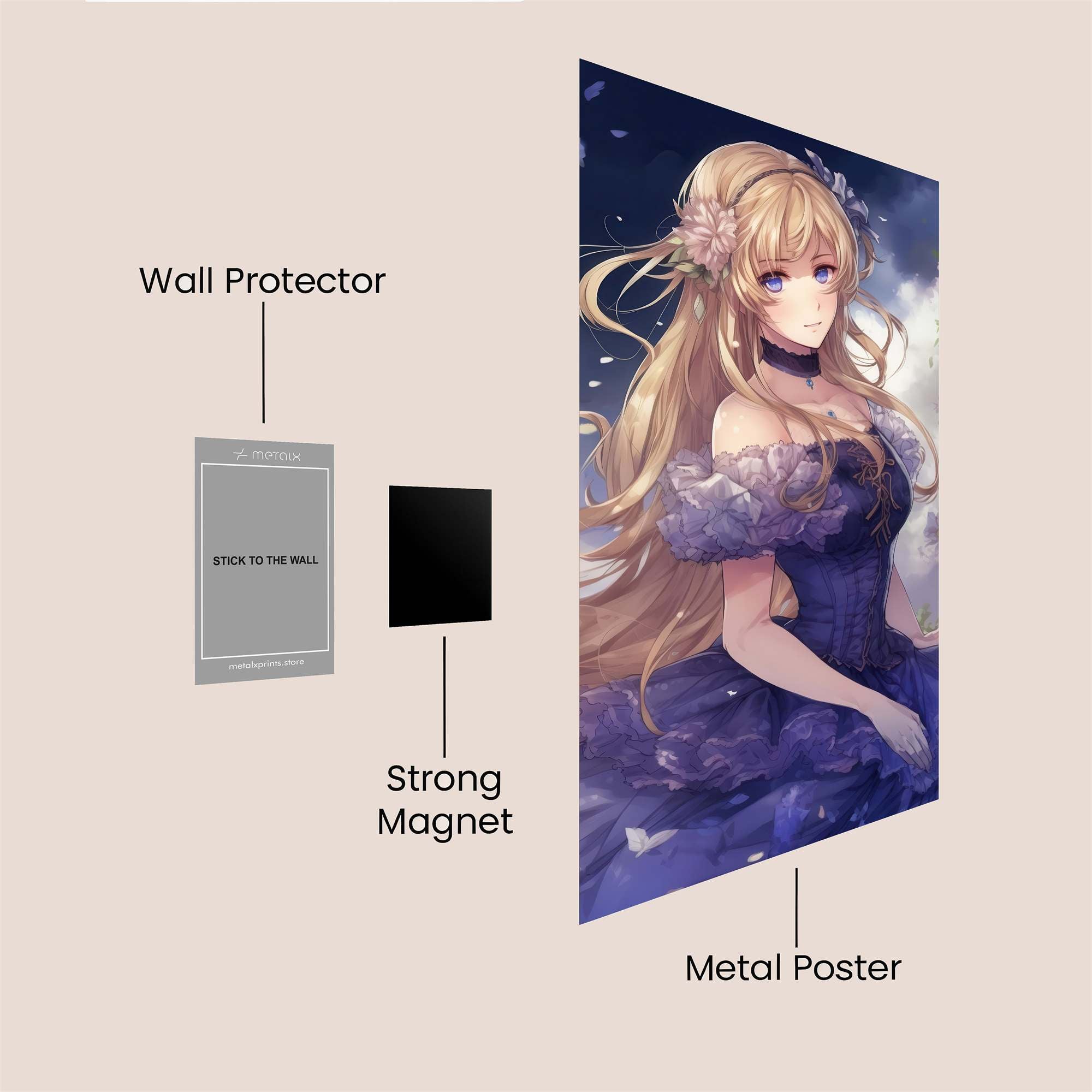 Blossom Elegance Safe Wall Magnetic / M