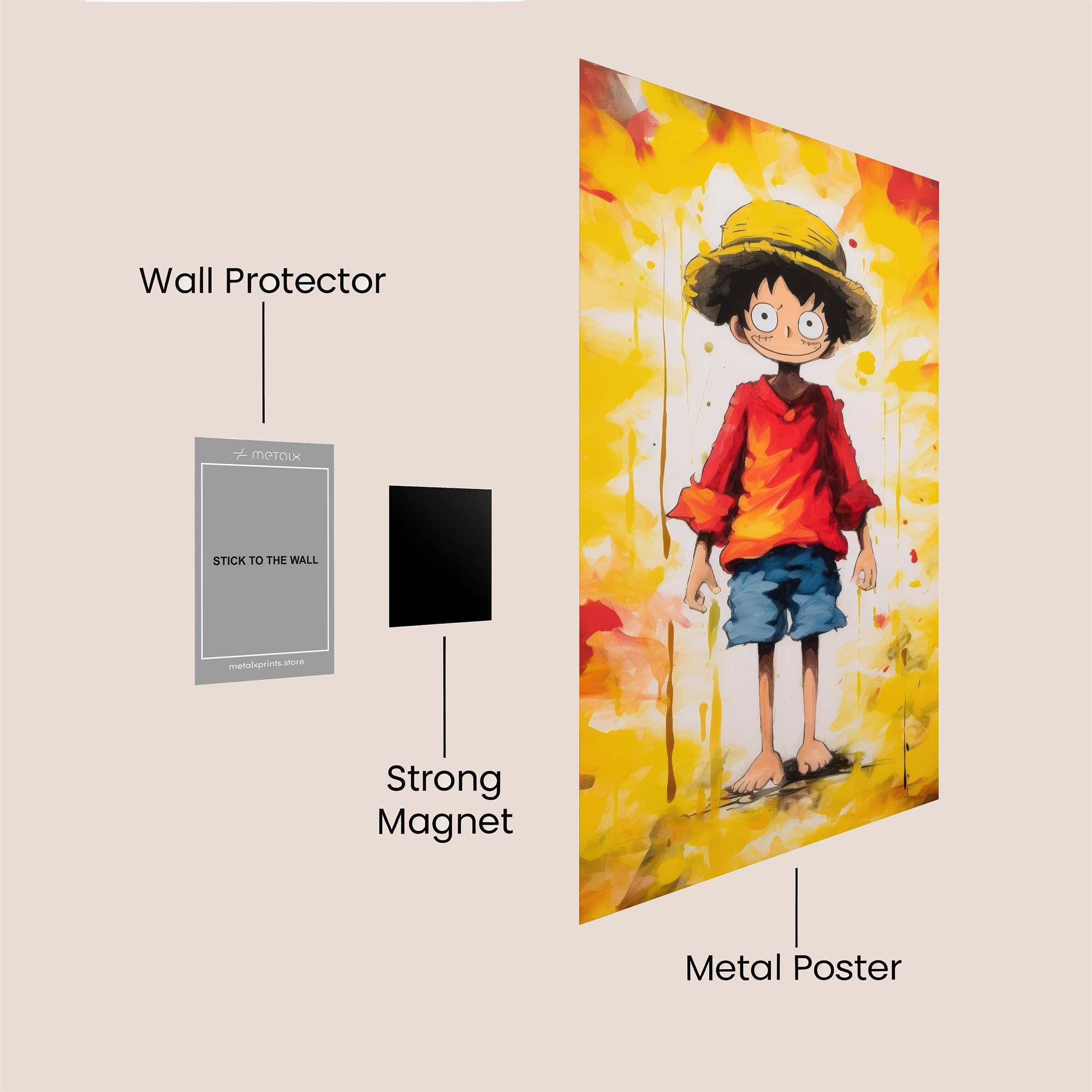 Luffy Radiant Safe Wall Magnetic / M