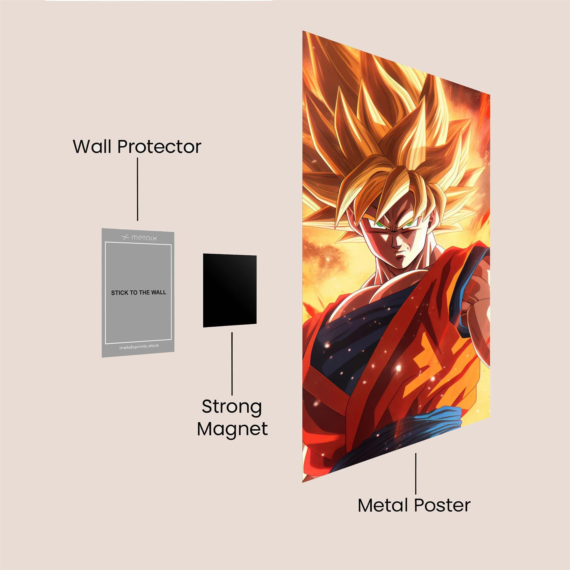 Goku Blazing Safe Wall Magnetic / M