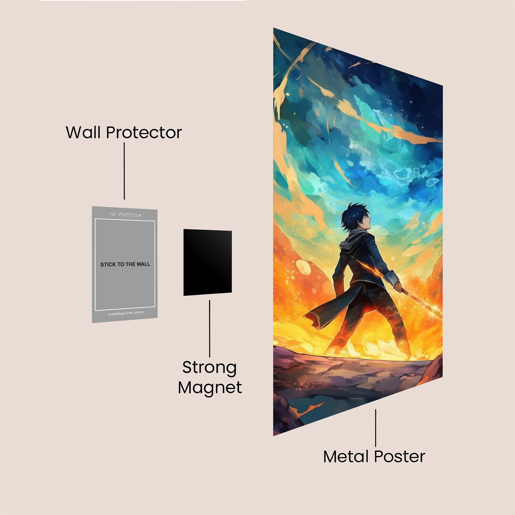 Heroic Blaze Safe Wall Magnetic / M