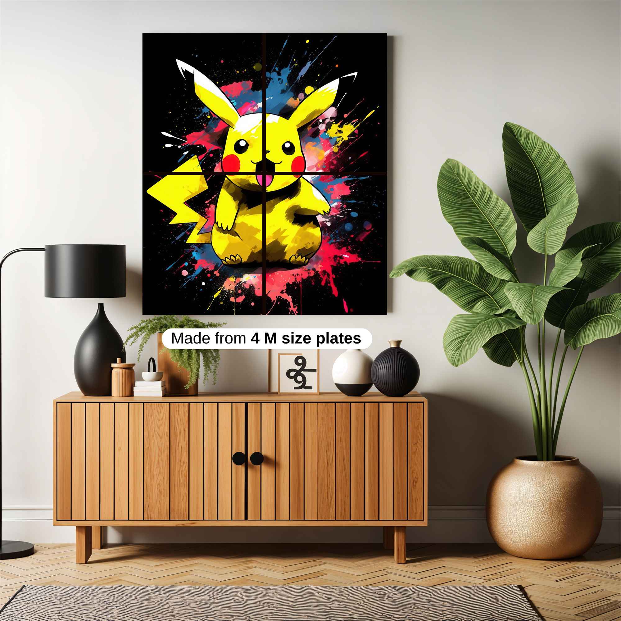 Pikachu Splash Safe Wall Magnetic / M