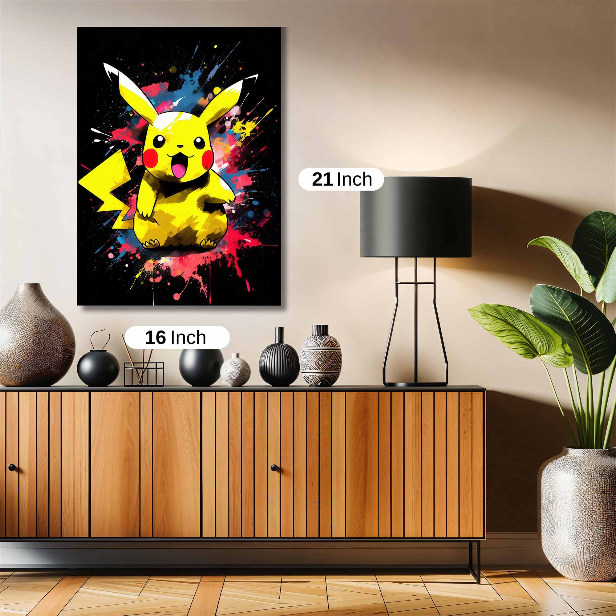 Pikachu Splash Safe Wall Magnetic / M