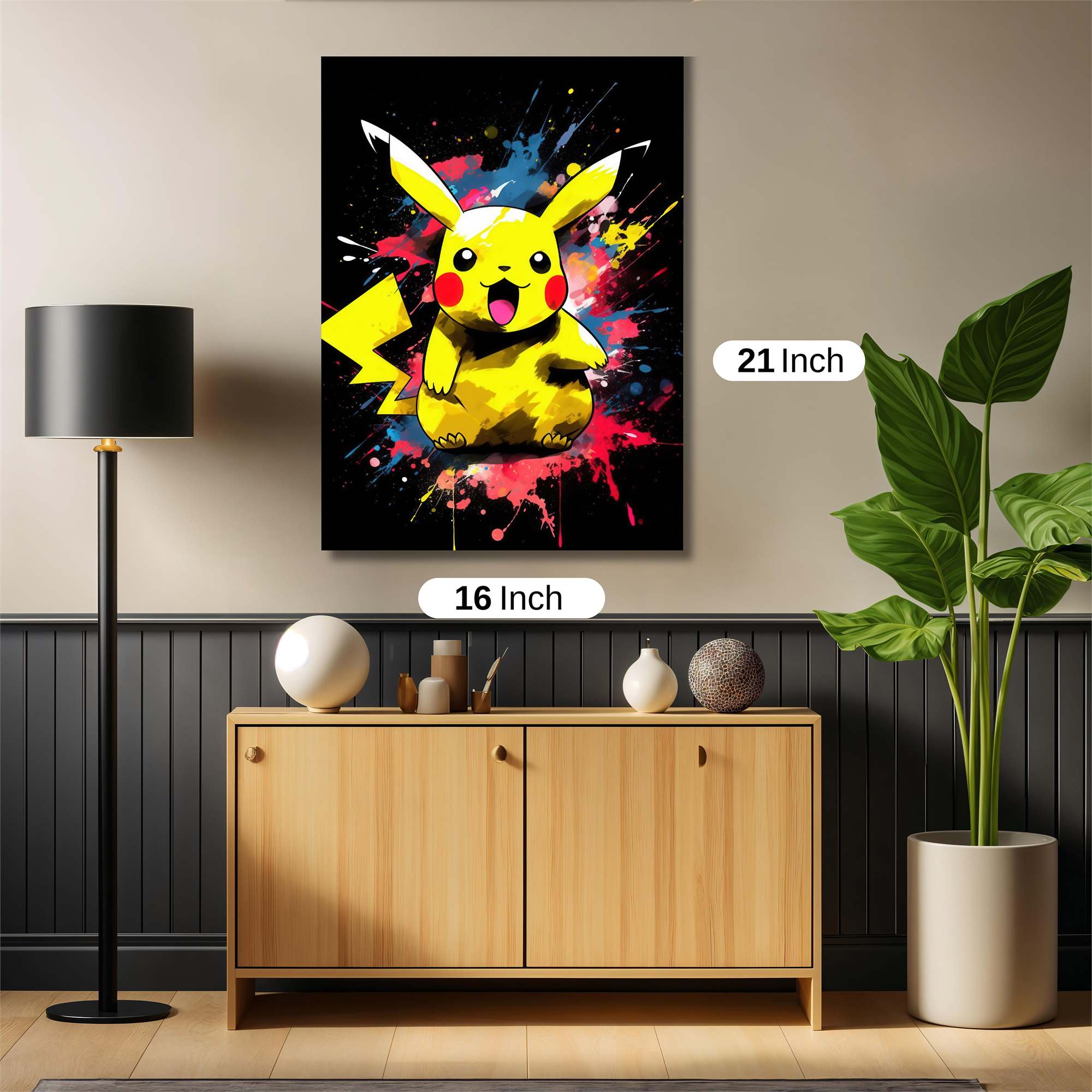 Pikachu Splash Safe Wall Magnetic / M