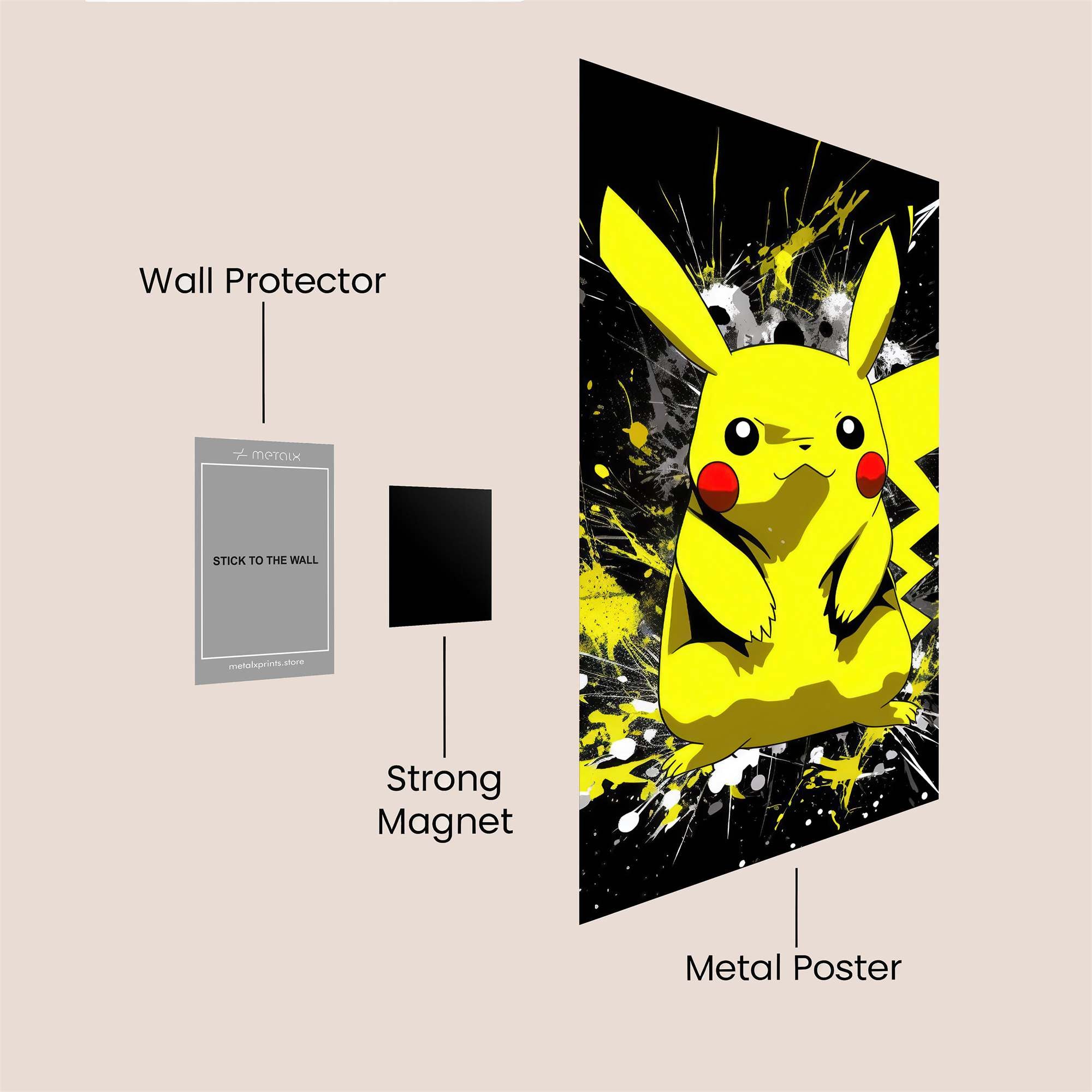 Pikachu Explosive Safe Wall Magnetic / M