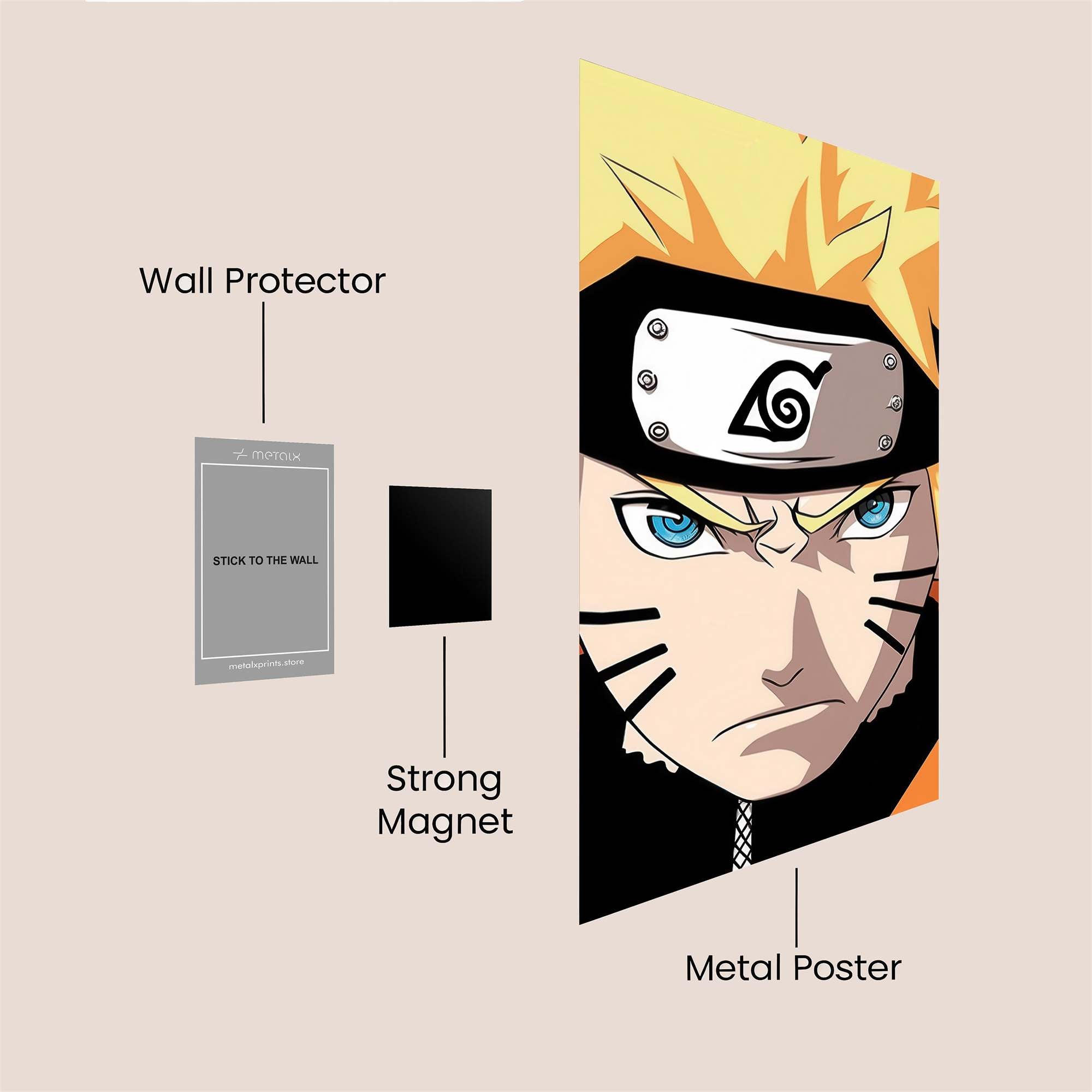 Naruto Focused Safe Wall Magnetic / M