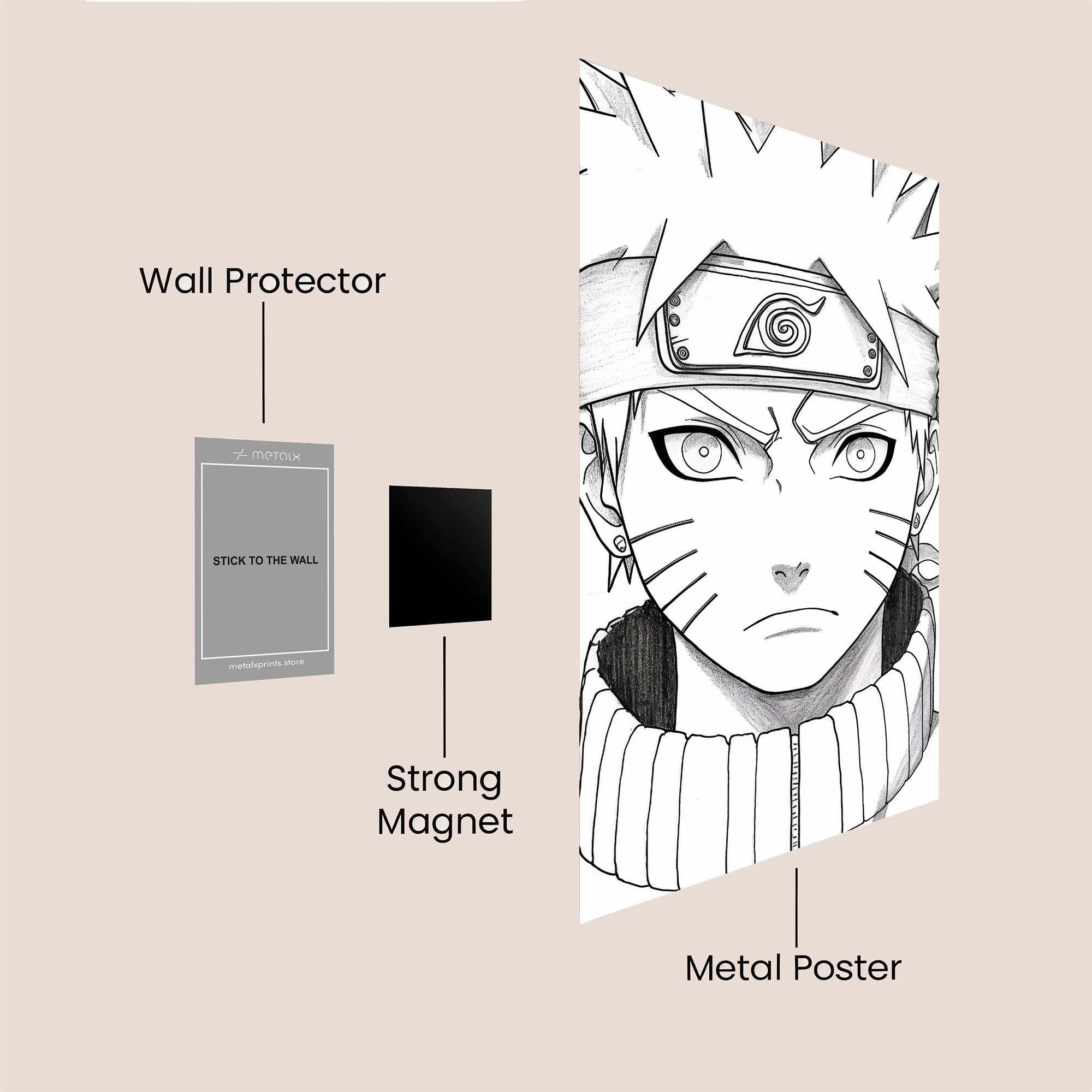 Naruto Fierce Safe Wall Magnetic / M