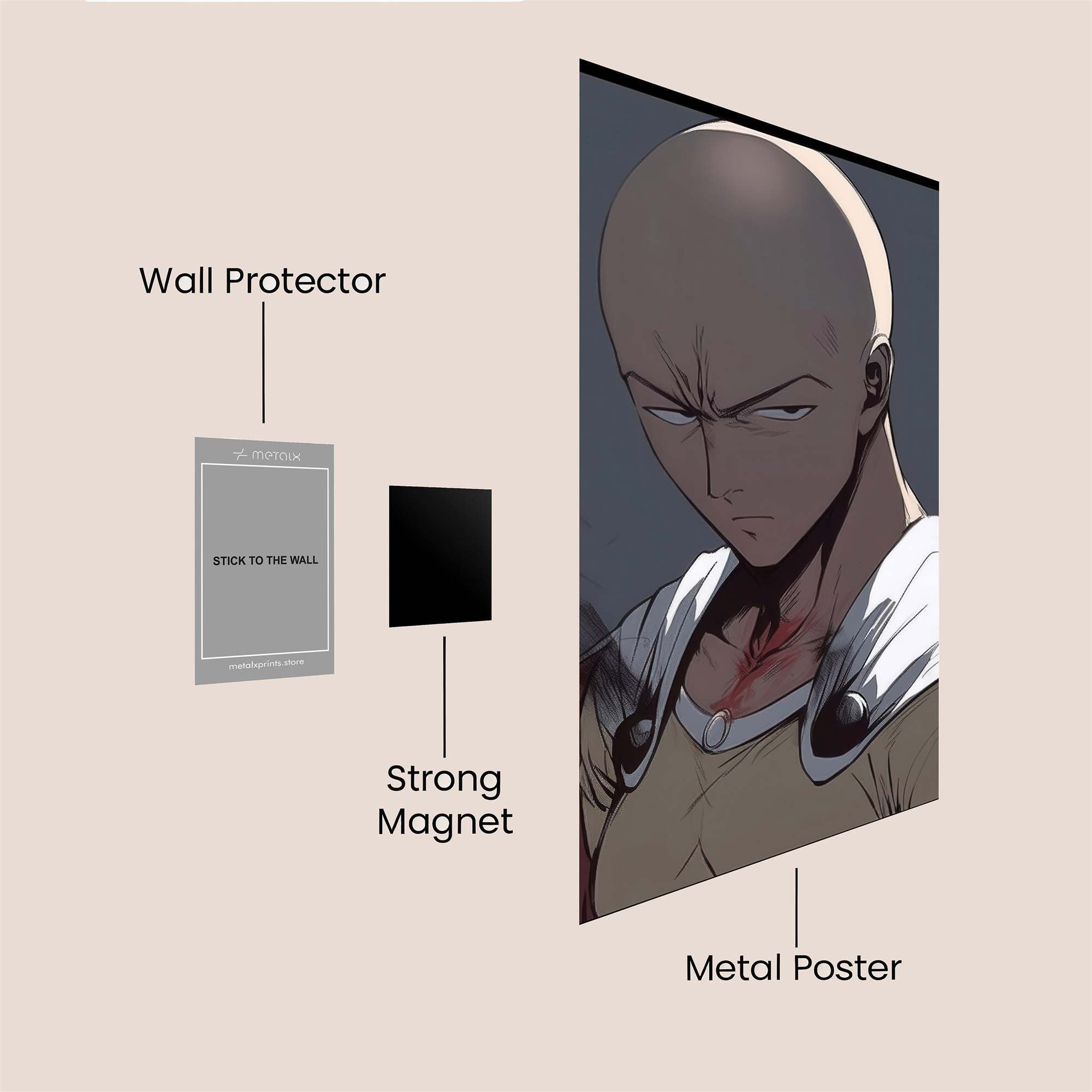 Saitama Somber Safe Wall Magnetic / M