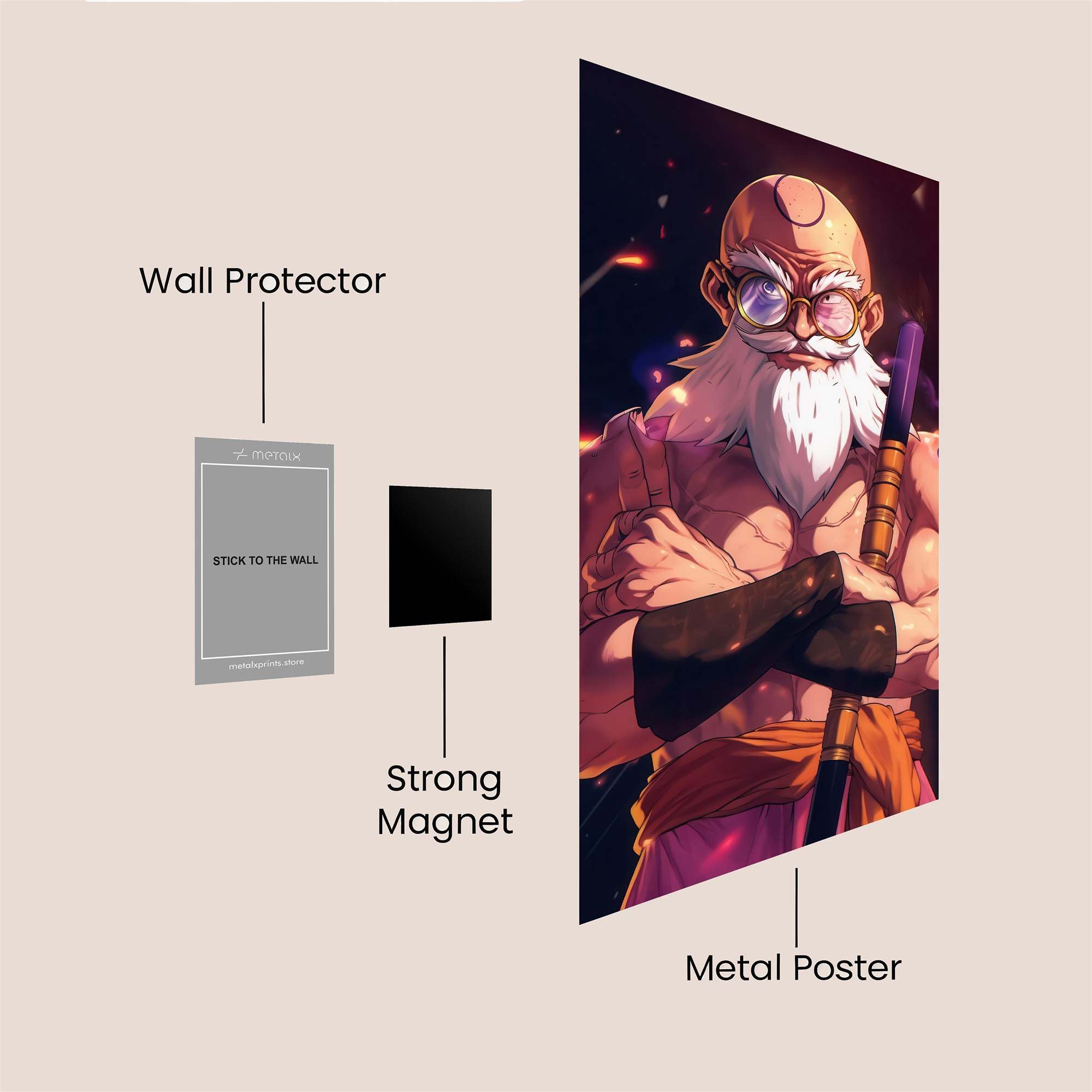 Master Roshi - Zenful Safe Wall Magnetic / M