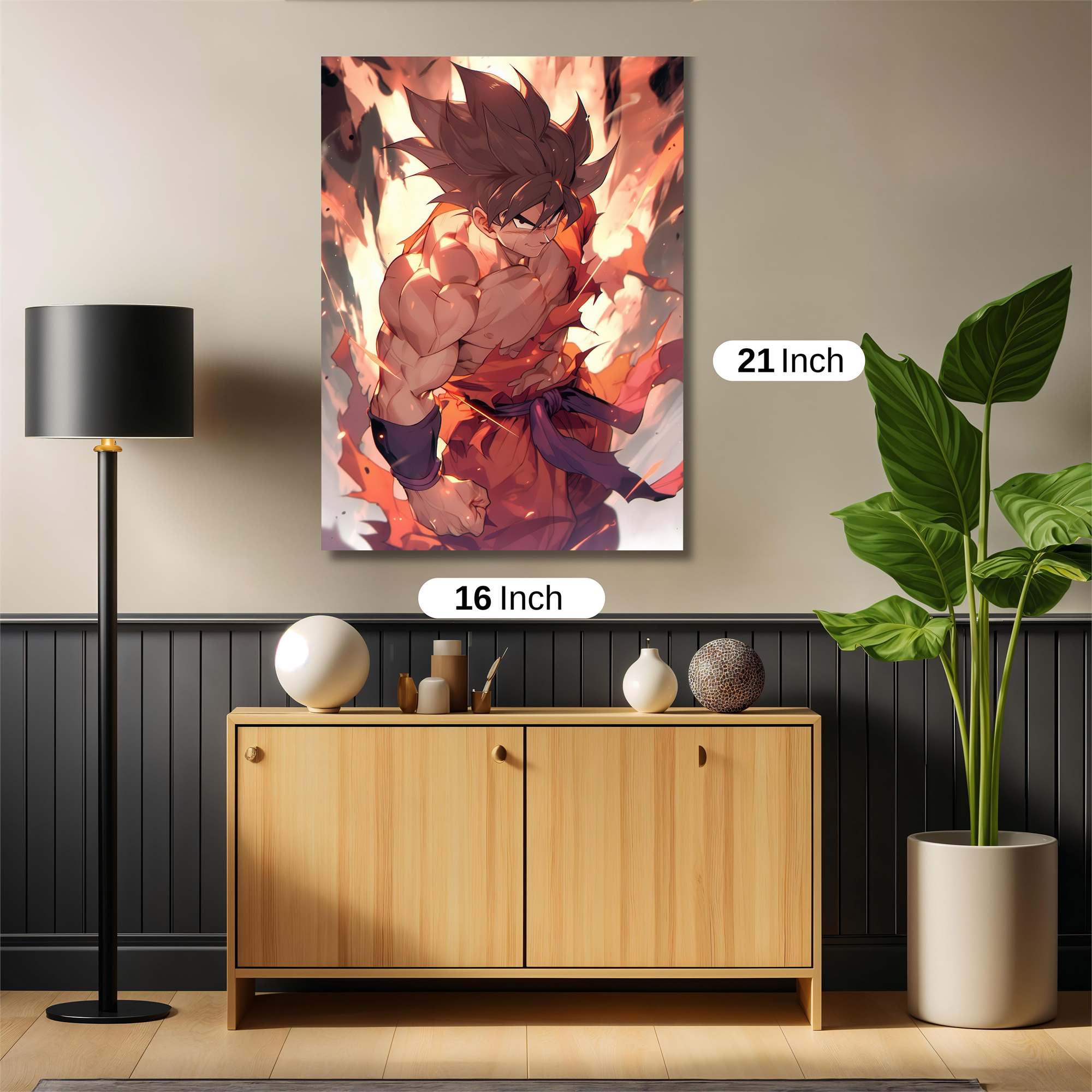 Goku Fiery Safe Wall Magnetic / M