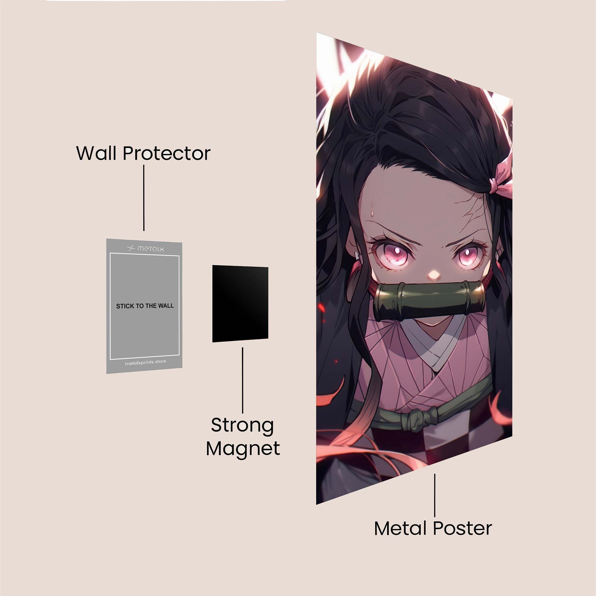 Nezuko Fierce Safe Wall Magnetic / M