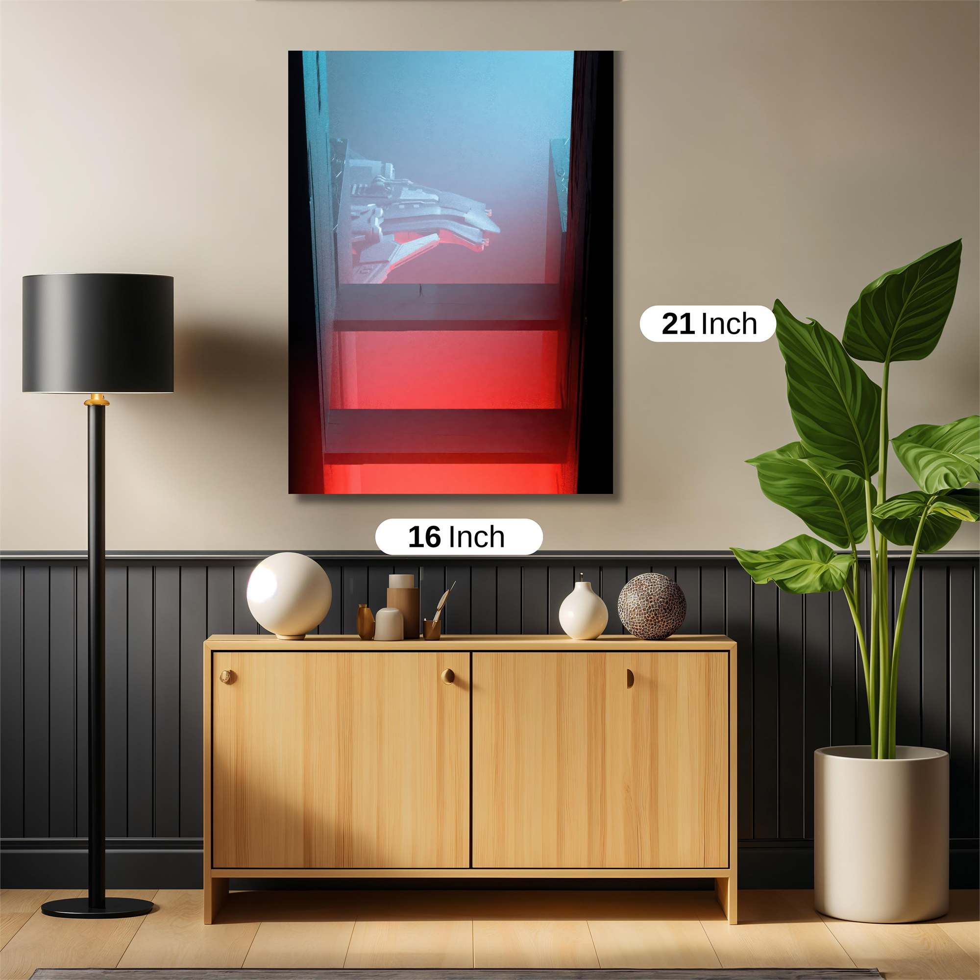 Futuristic Glow Safe Wall Magnetic / M