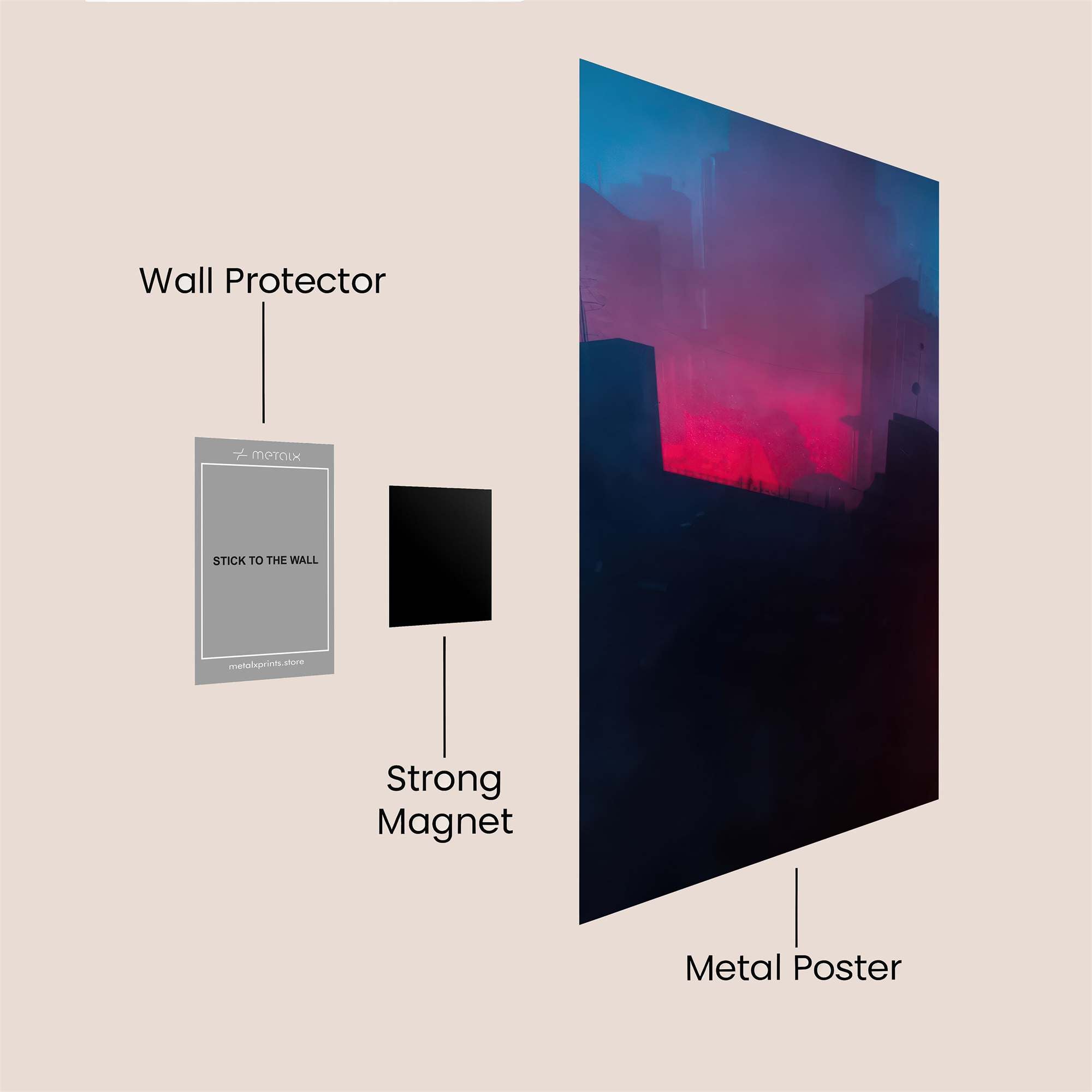 Neon Veil Safe Wall Magnetic / M