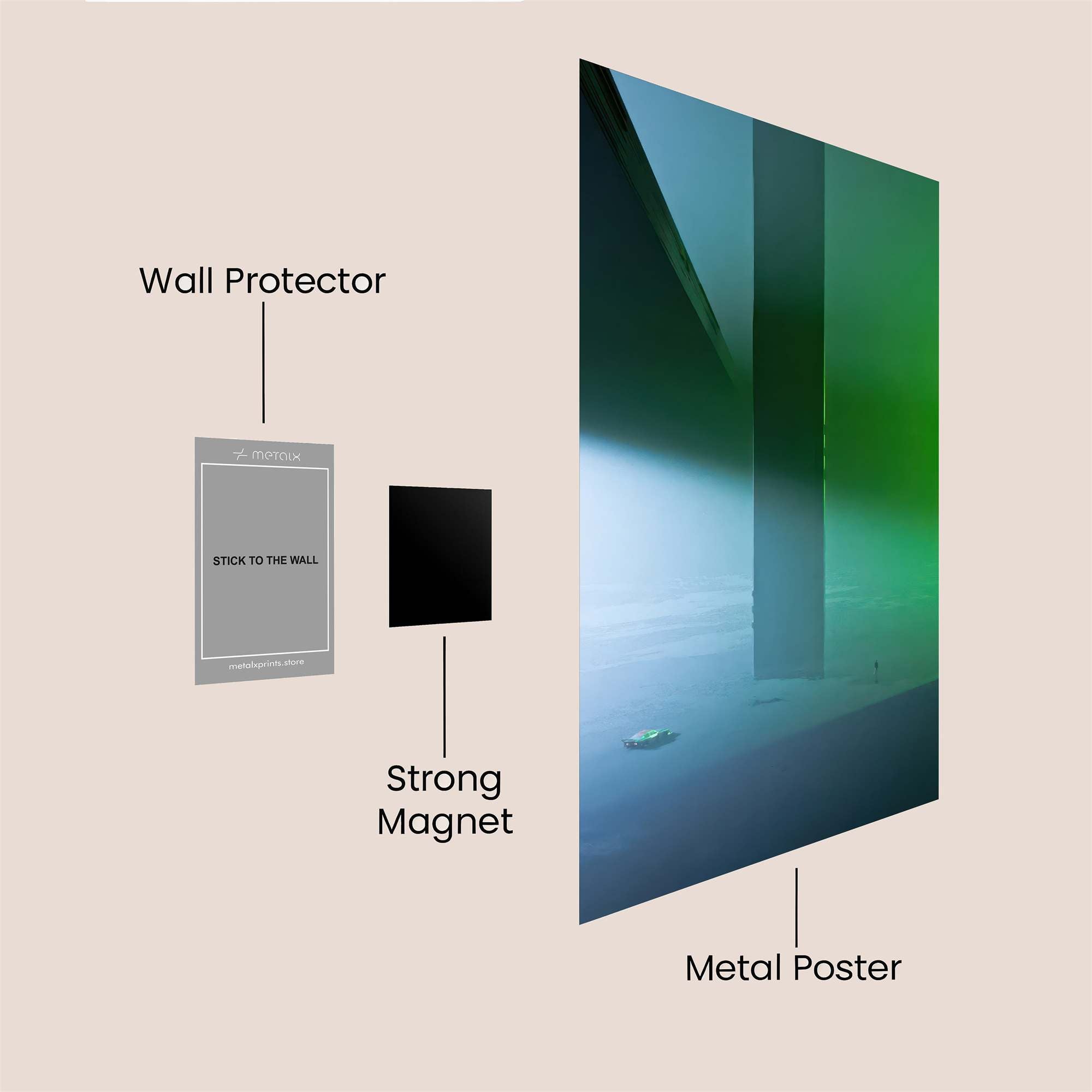 Mystic Reflection Safe Wall Magnetic / M