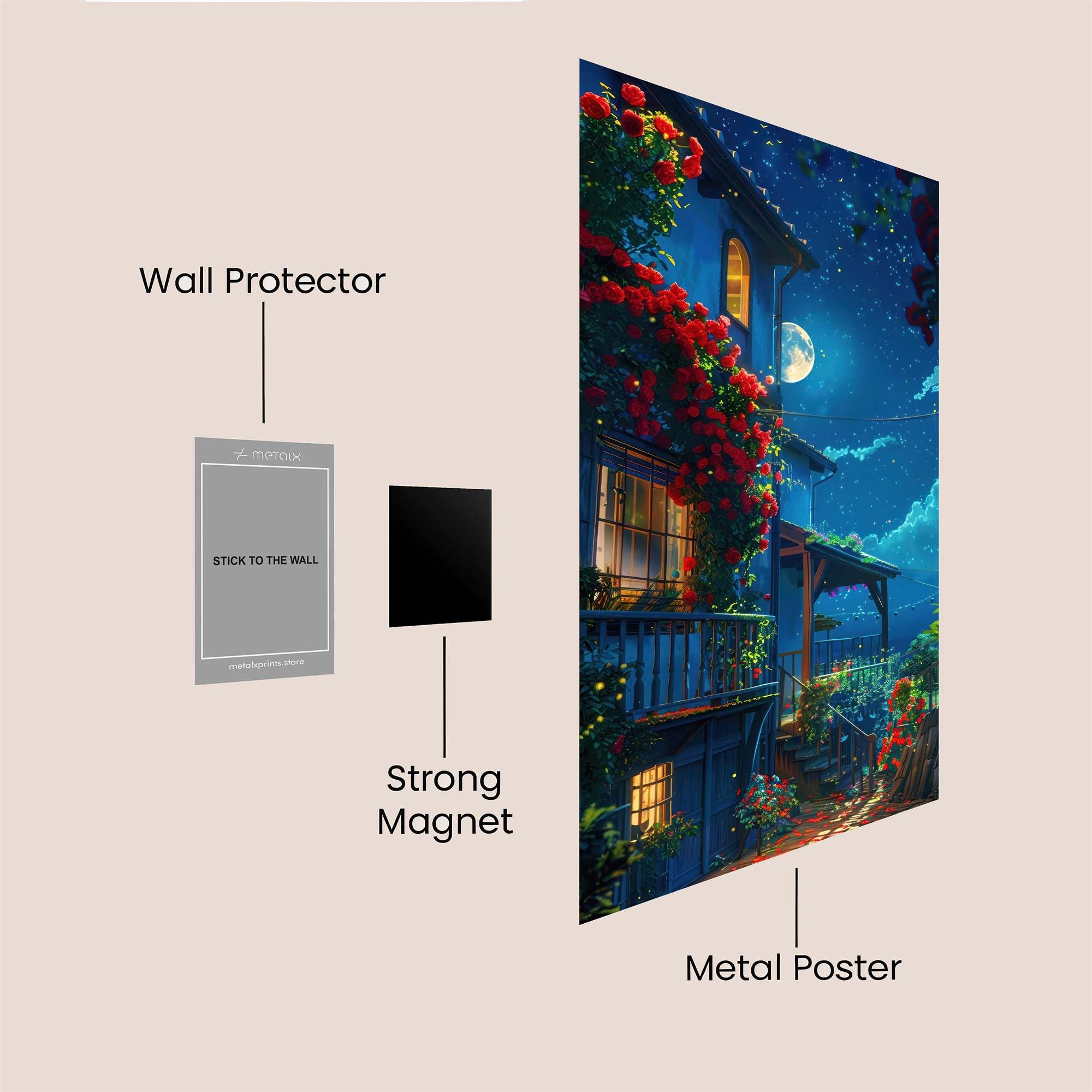 Moonlit Romance Safe Wall Magnetic / M