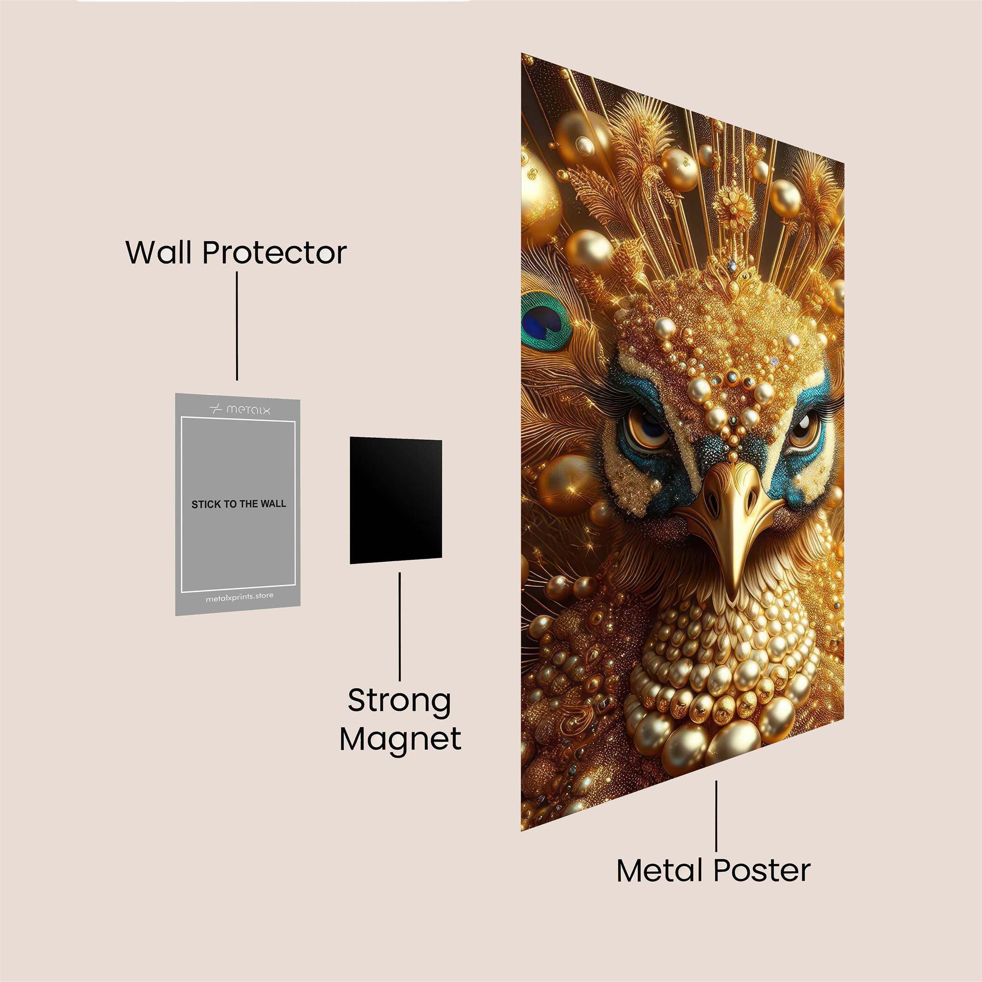 Peacock Majestic Safe Wall Magnetic / M