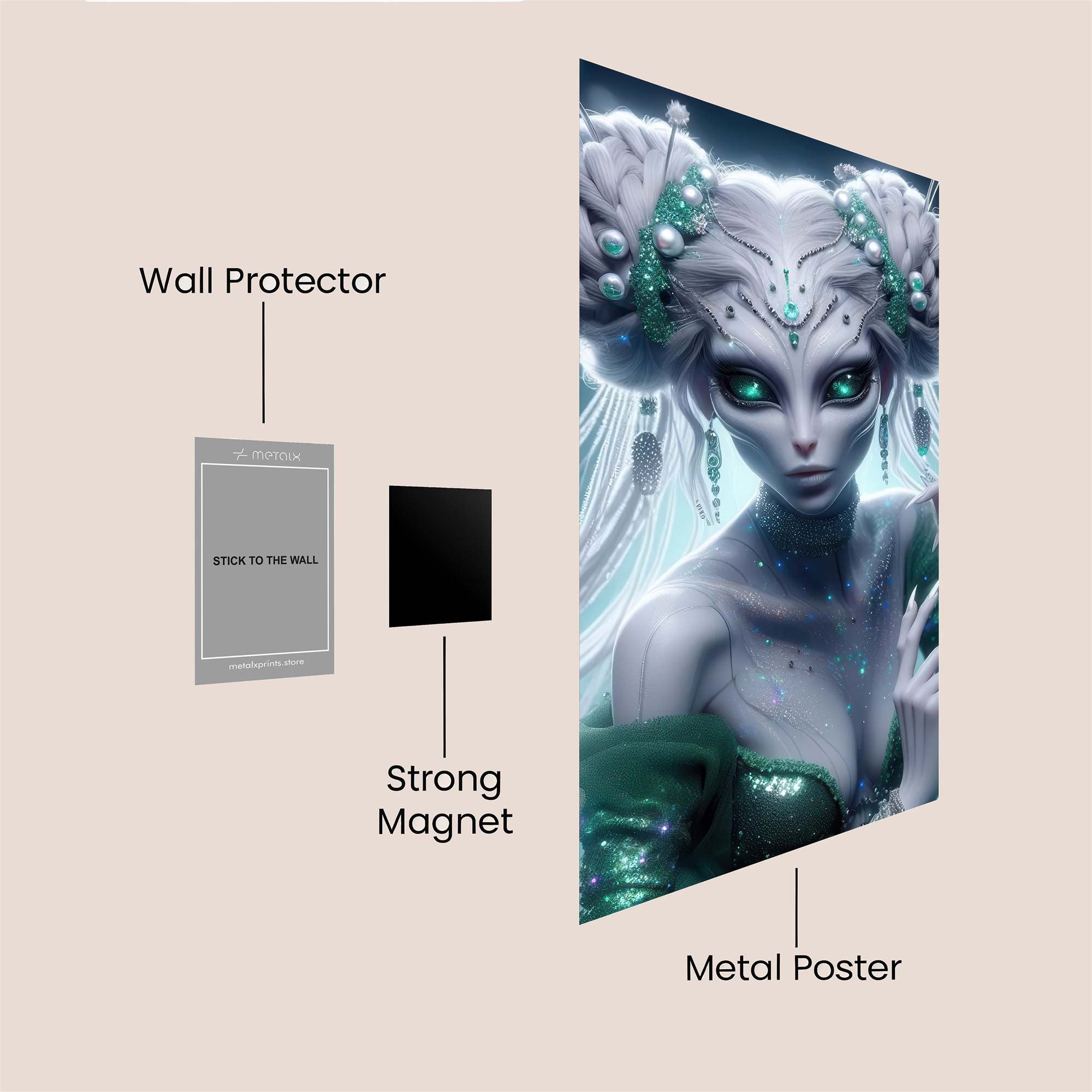 Alien Elegance Safe Wall Magnetic / M