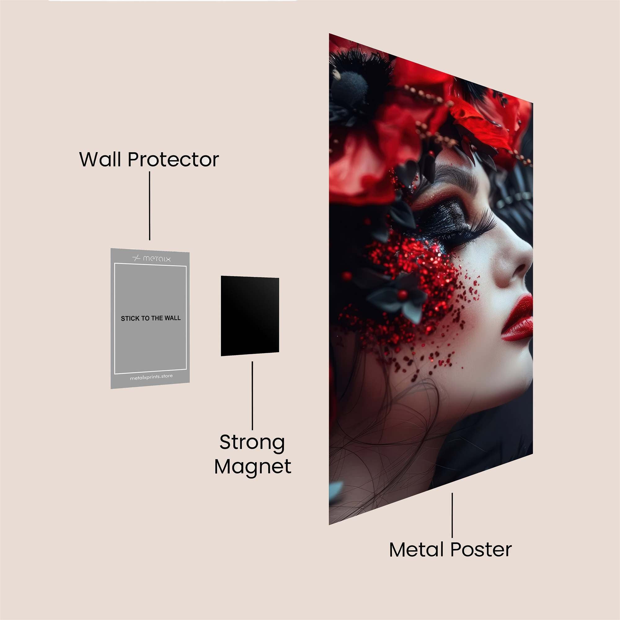 Poppy Enigma Safe Wall Magnetic / M