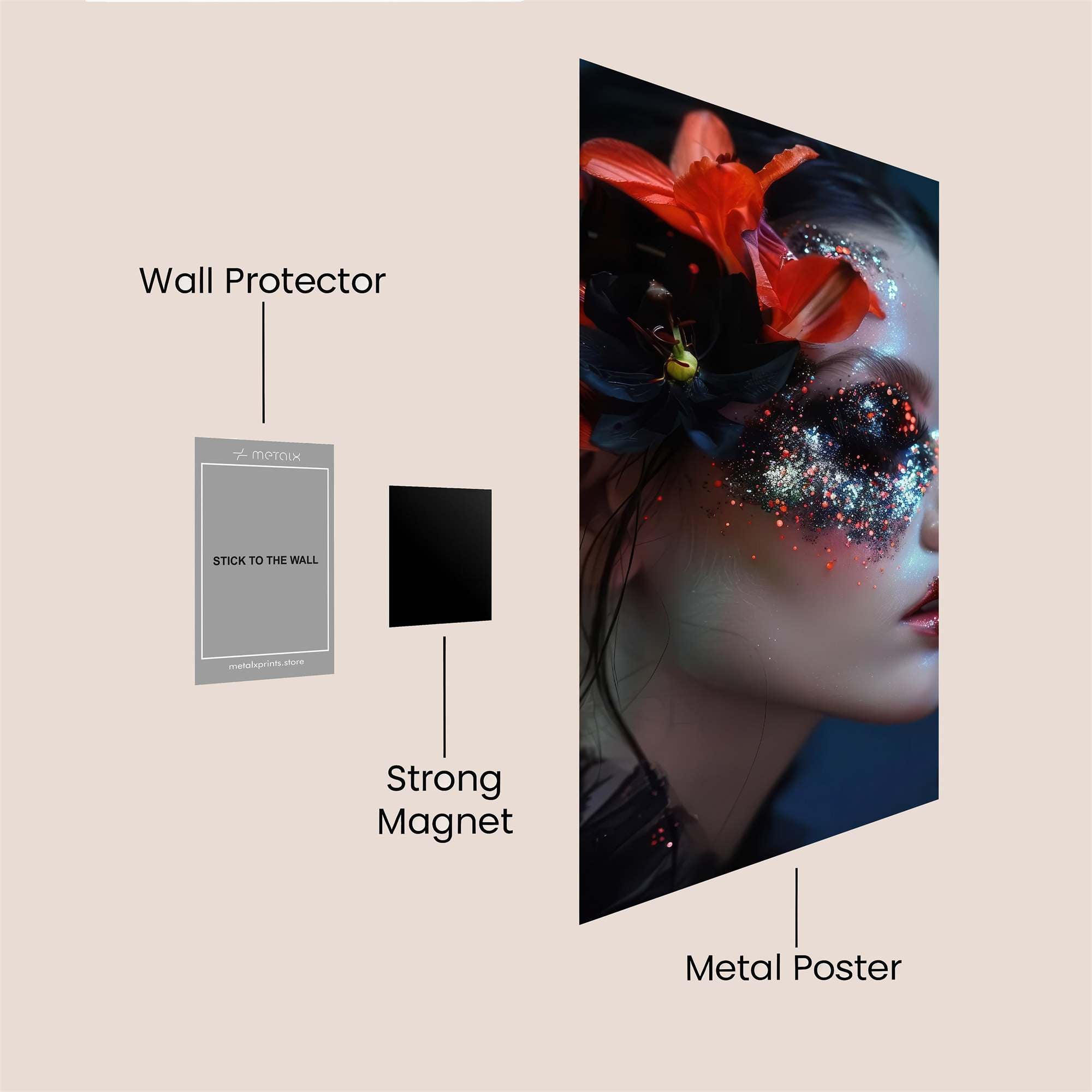 Flower Enigma Safe Wall Magnetic / M