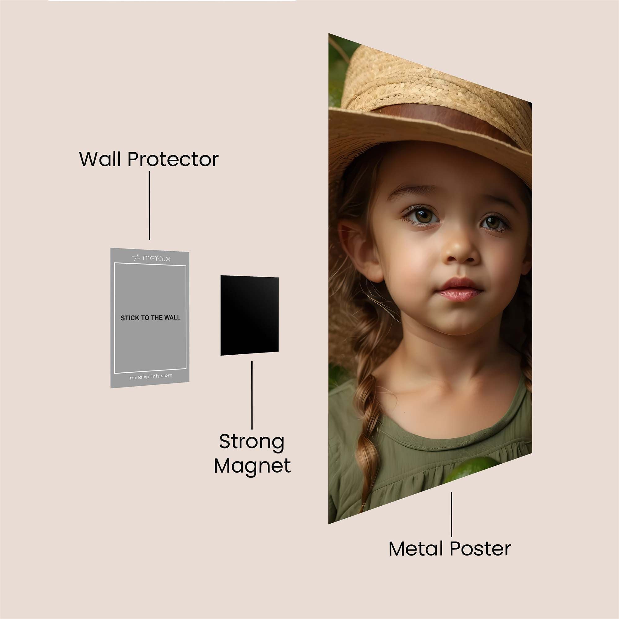 Avocado Whimsy Safe Wall Magnetic / M