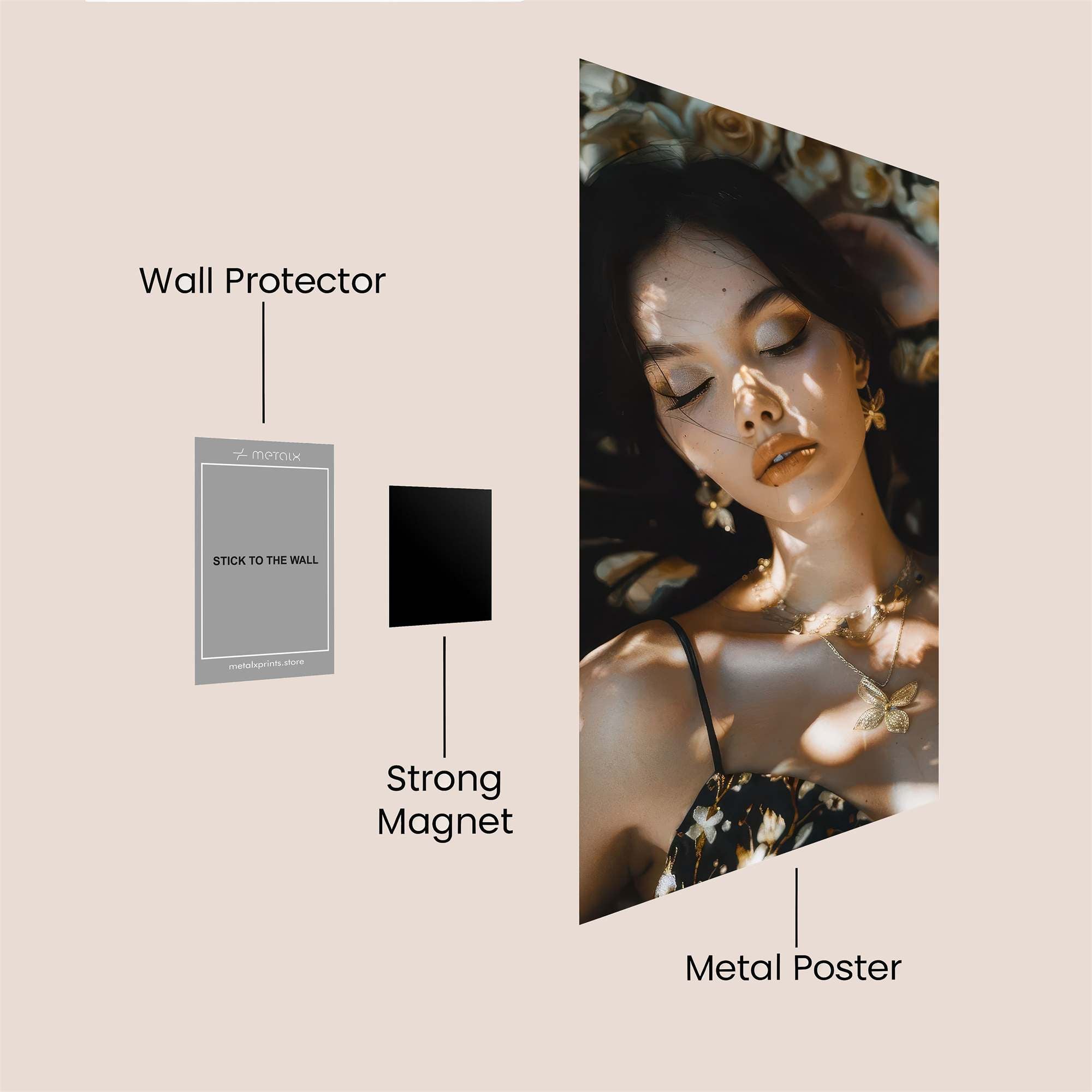 Floral Serenity Safe Wall Magnetic / M