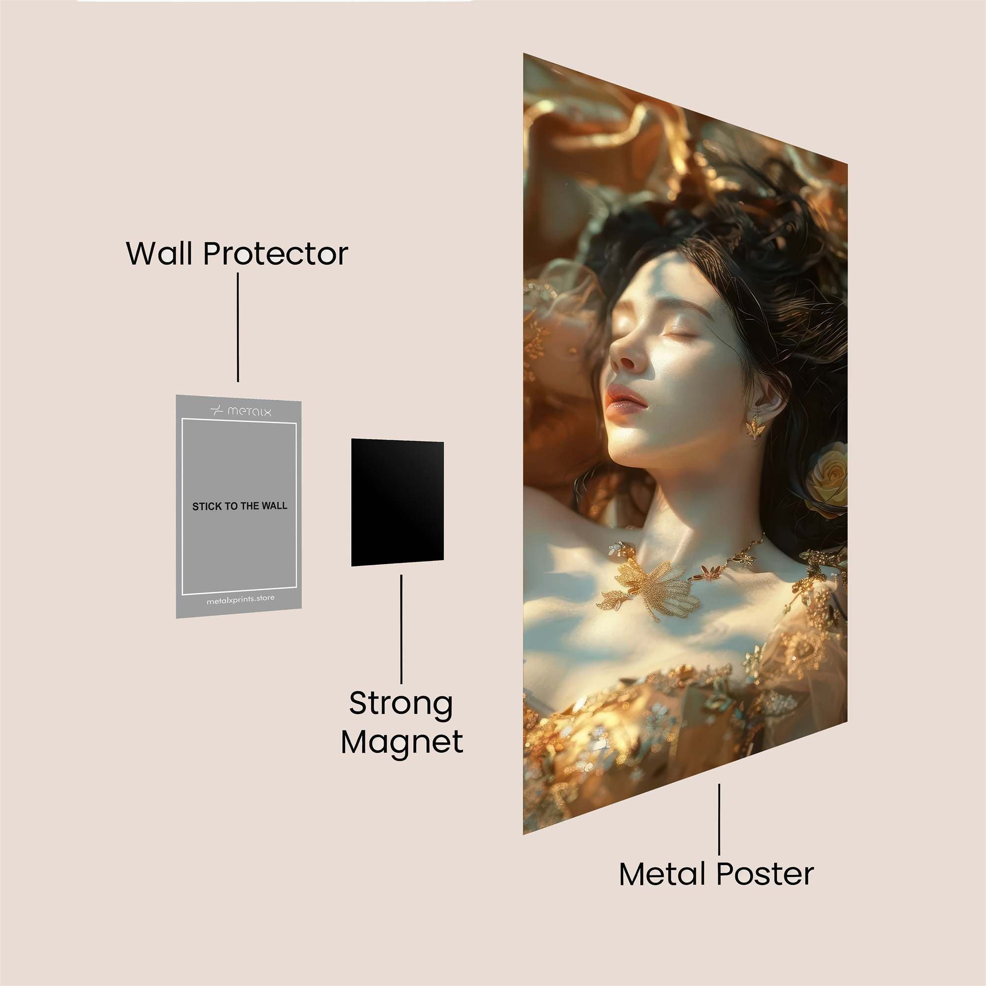 Golden Serenity Safe Wall Magnetic / M