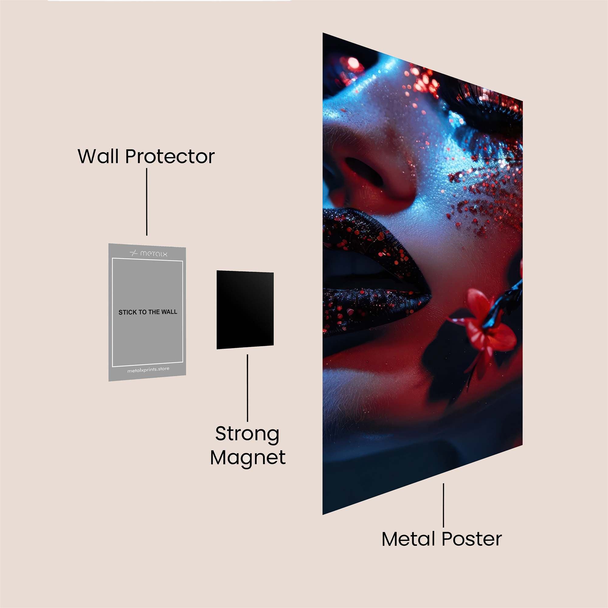 Glitter Enigma Safe Wall Magnetic / M