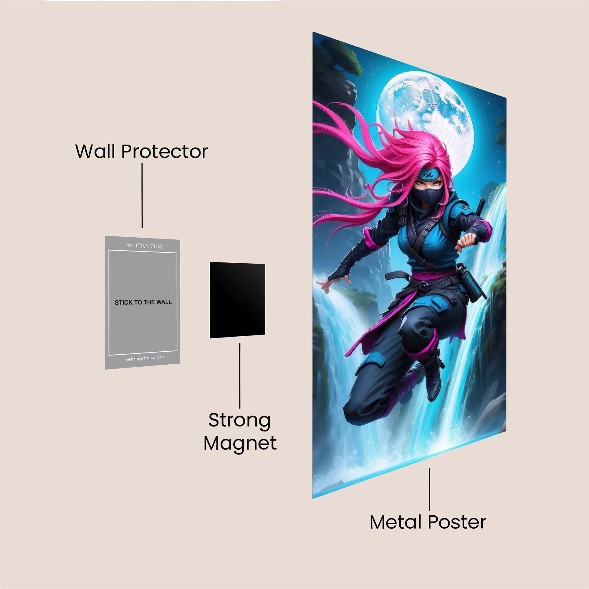 Ninja Serenity Safe Wall Magnetic / M