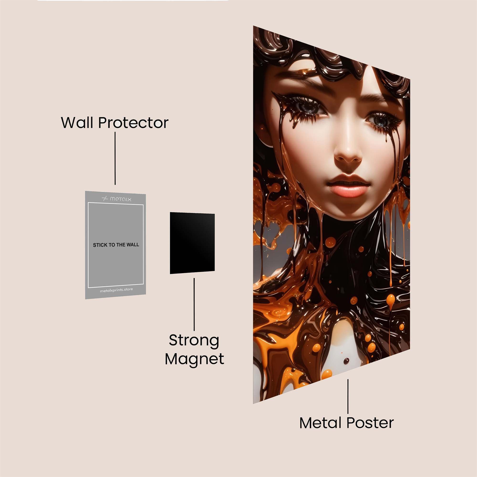 Chocolate Cascade Safe Wall Magnetic / M