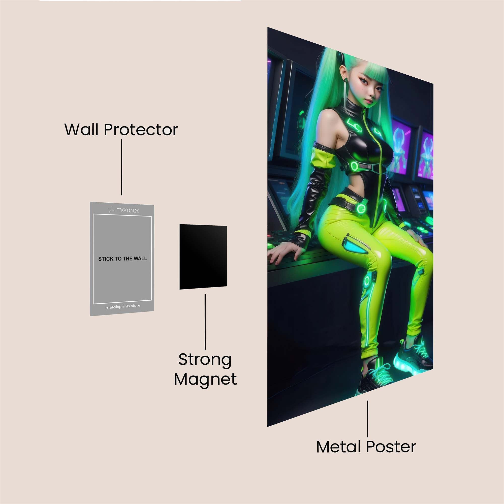 Neon Enigma Safe Wall Magnetic / M